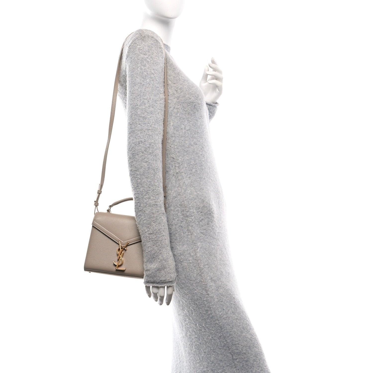 Grain de Poudre Mini Classic Monogram Cassandra Top Handle Beige
