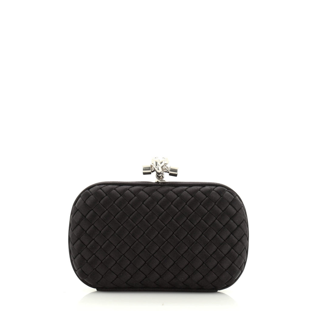 Box Knot Clutch Intrecciato Satin Small