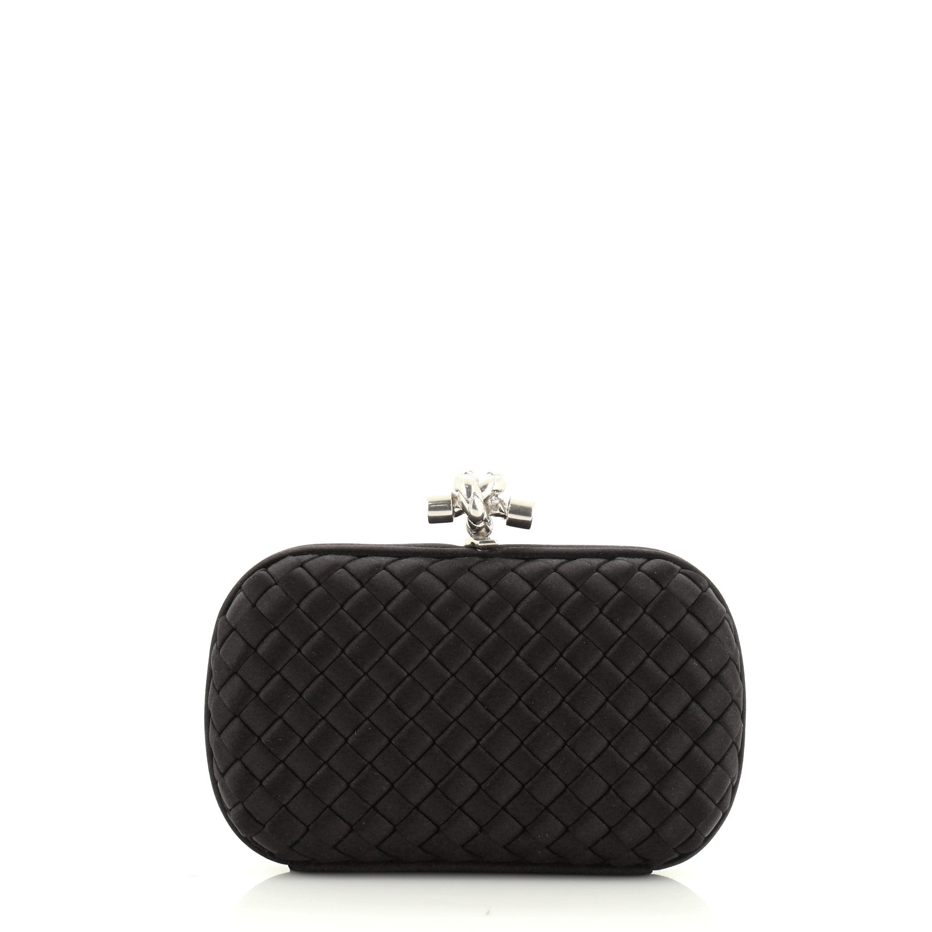 Box Knot Clutch Intrecciato Satin Small