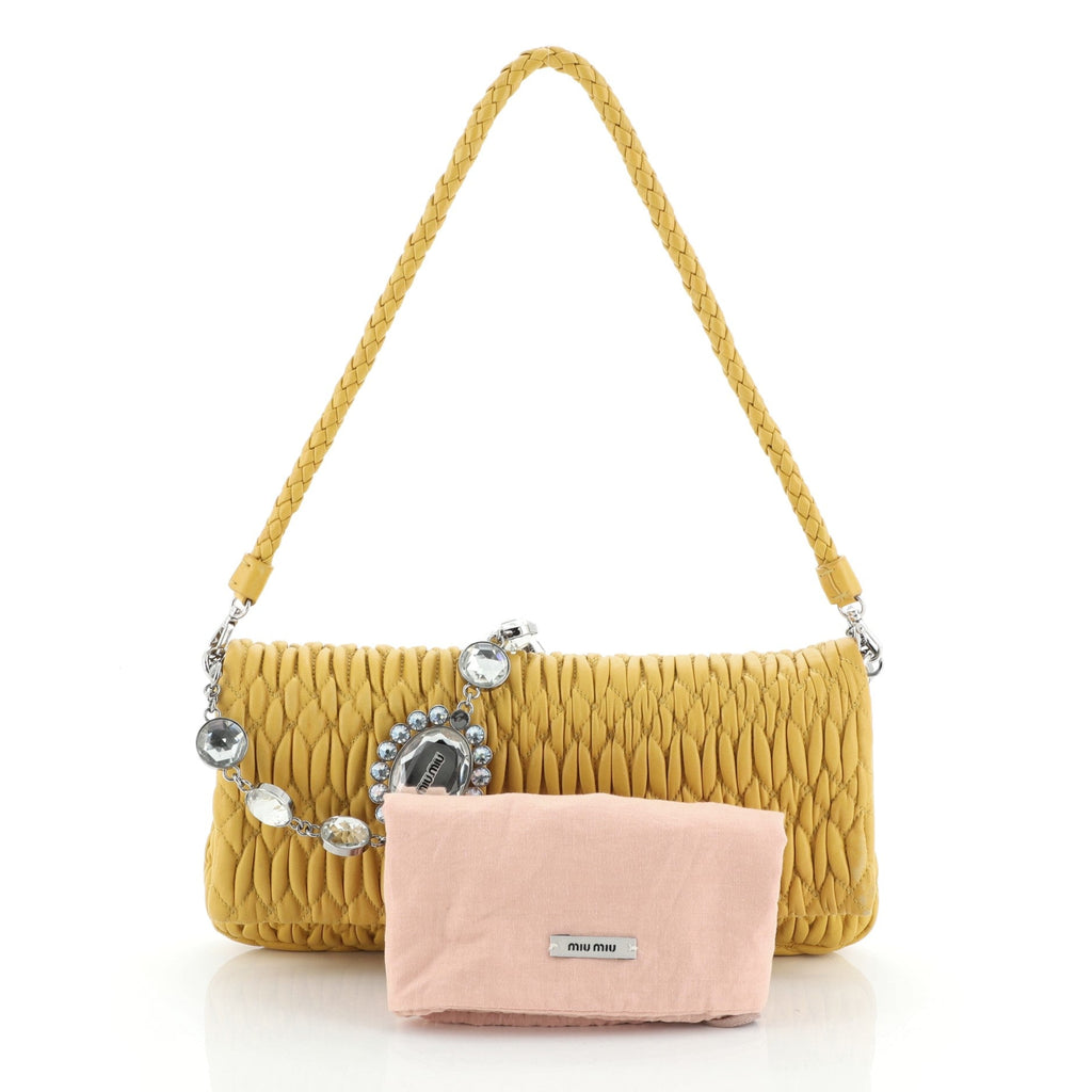 Crystal Clutch Matelasse Leather Medium