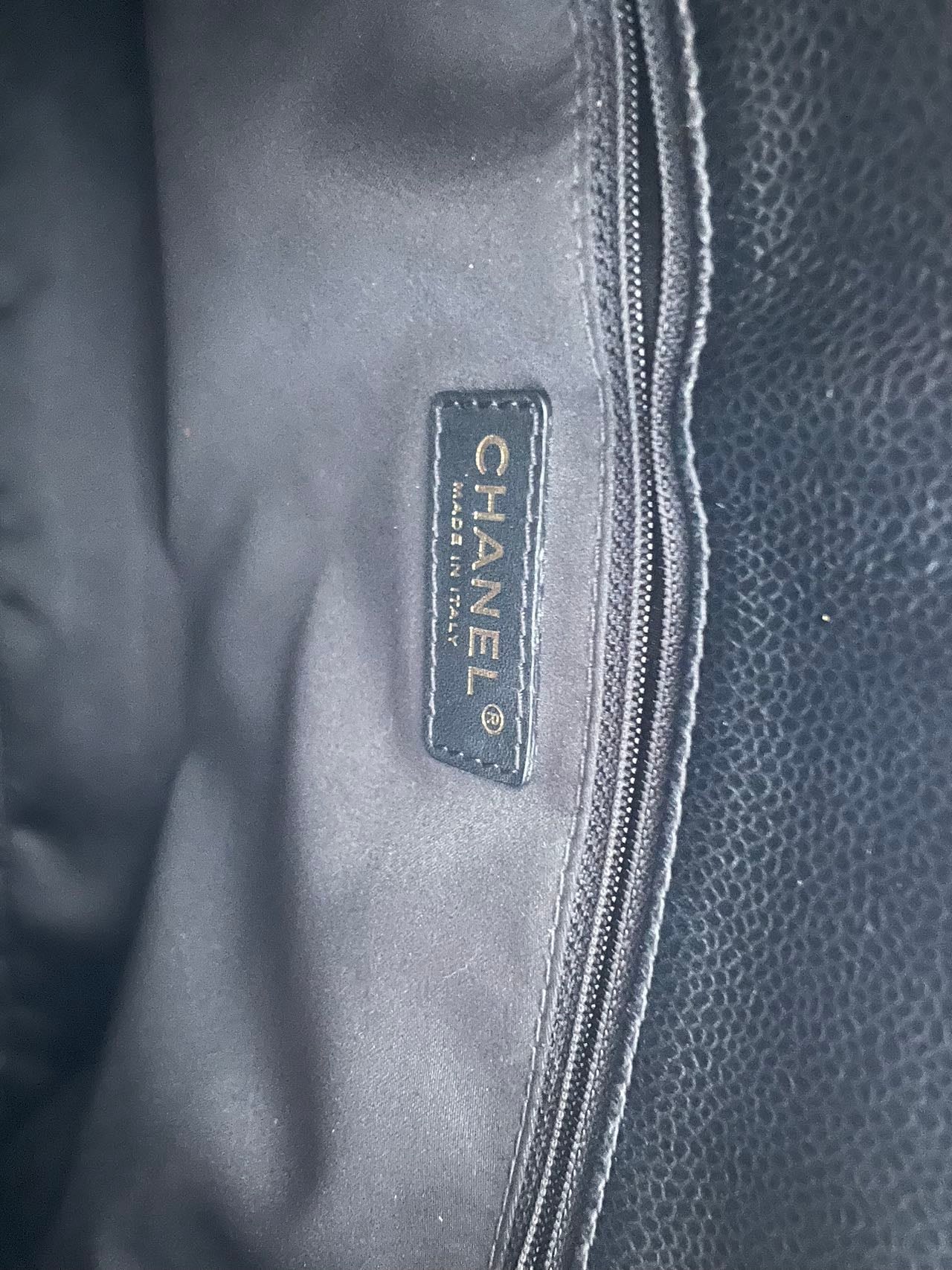 Chanel Grand Shopper Tote in Black Cavier Leather with Gold Hardware