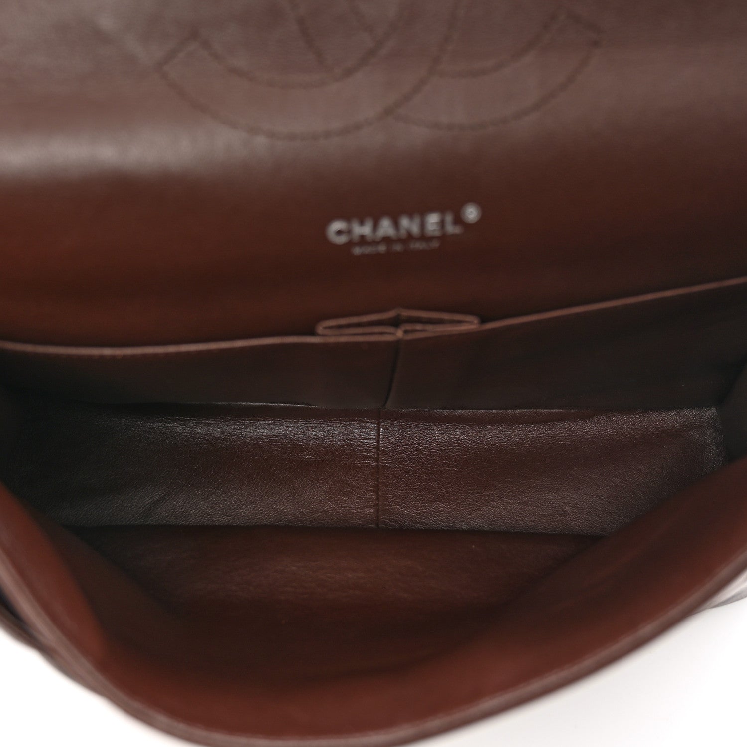Caviar Quilted Maxi Double Flap Brown