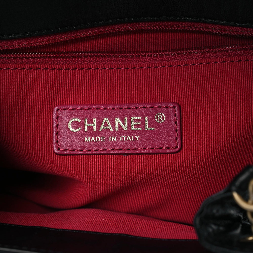 Lambskin Quilted Chanel Square Flap Black