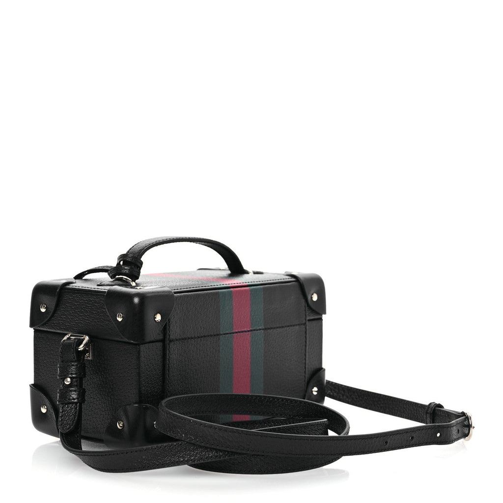 Grained Calfskin Web Savoy Jewelry Case Black