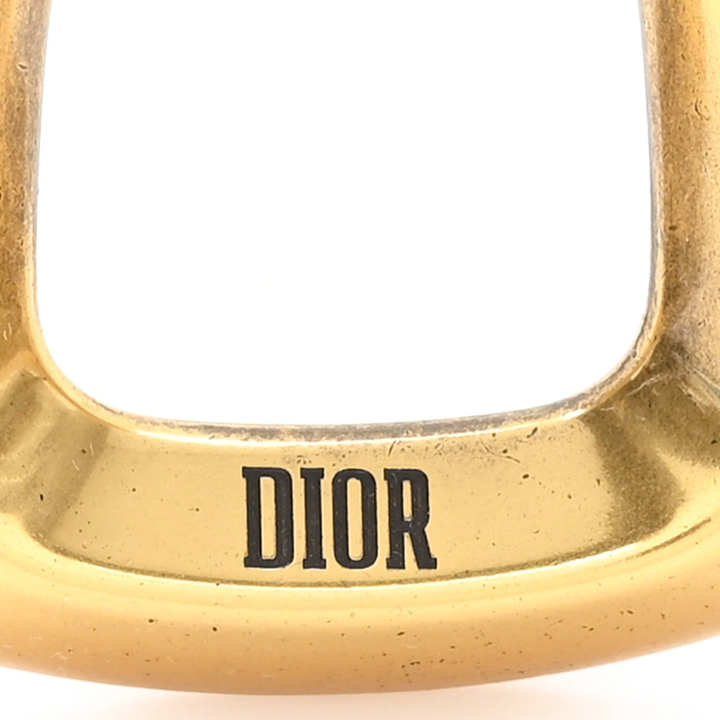 Metal DIOR Hoop Earrings Gold