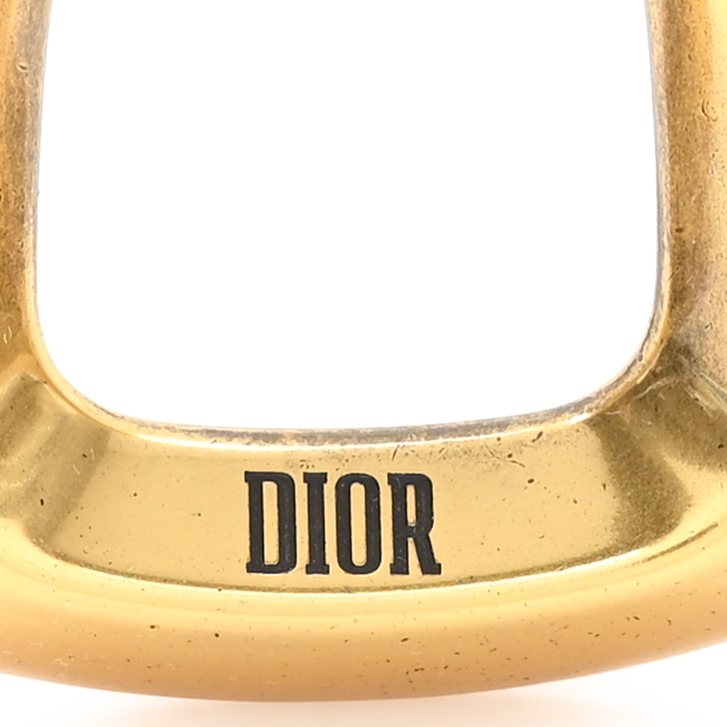 Metal DIOR Hoop Earrings Gold