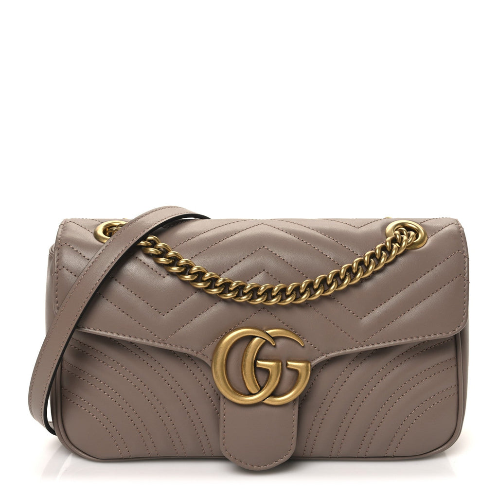Calfskin Matelasse Small GG Marmont Shoulder Bag Porcelain Rose