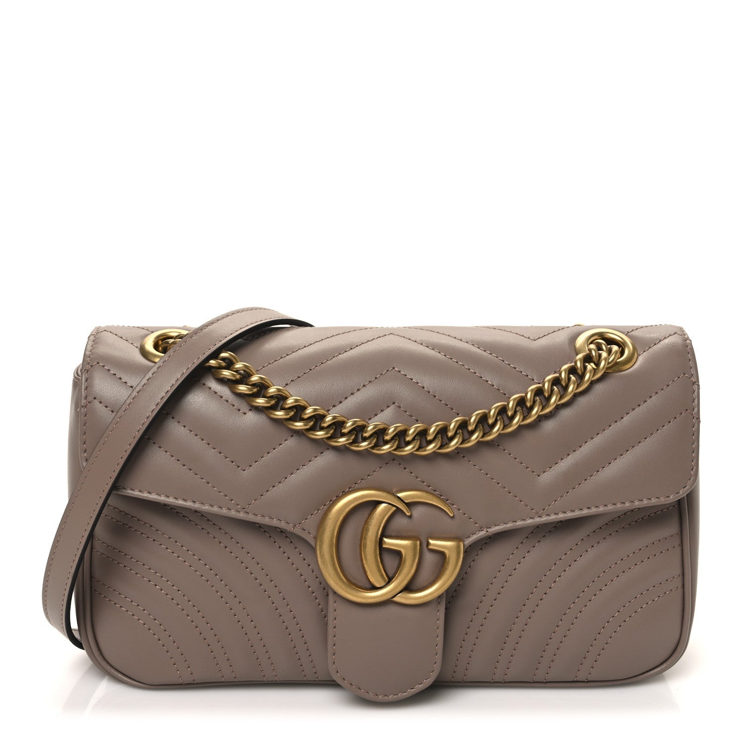 Calfskin Matelasse Small GG Marmont Shoulder Bag Porcelain Rose