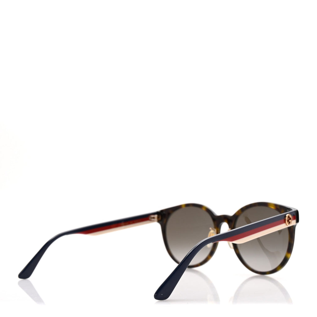 Acetate GG Web Round Eye Sunglasses GG0416SK Black