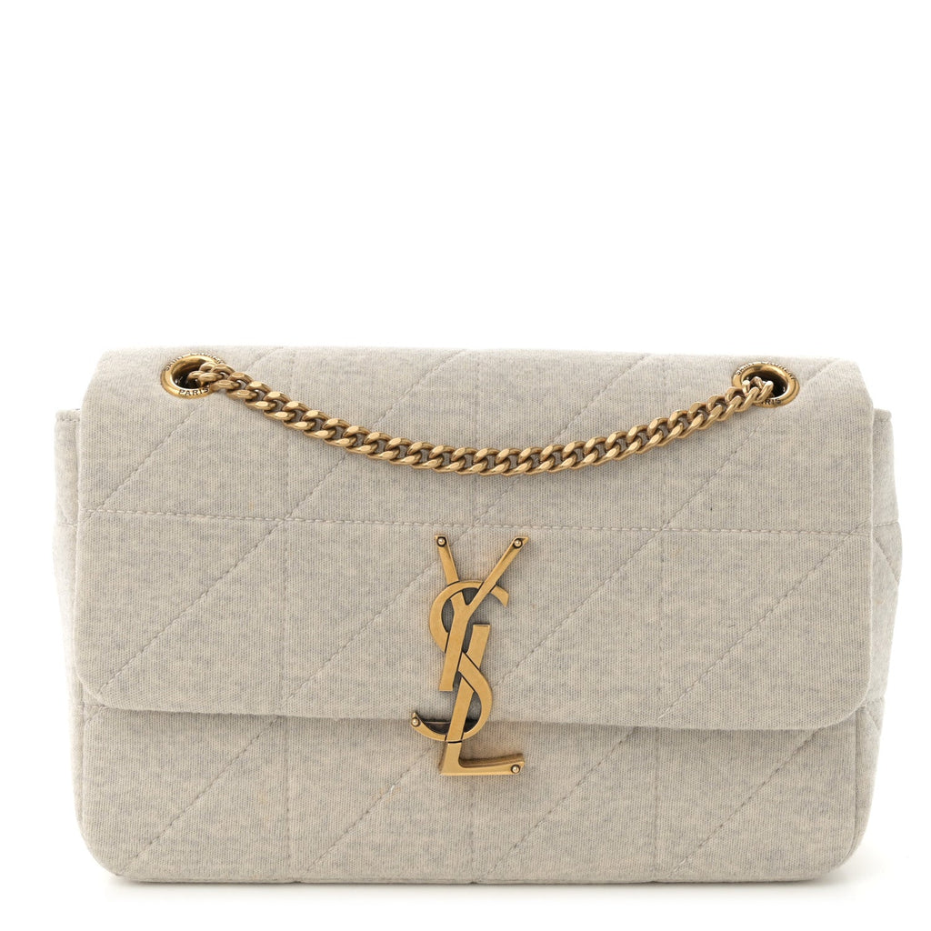 Jersey Wool Patchwork Monogram Medium Jamie Off White