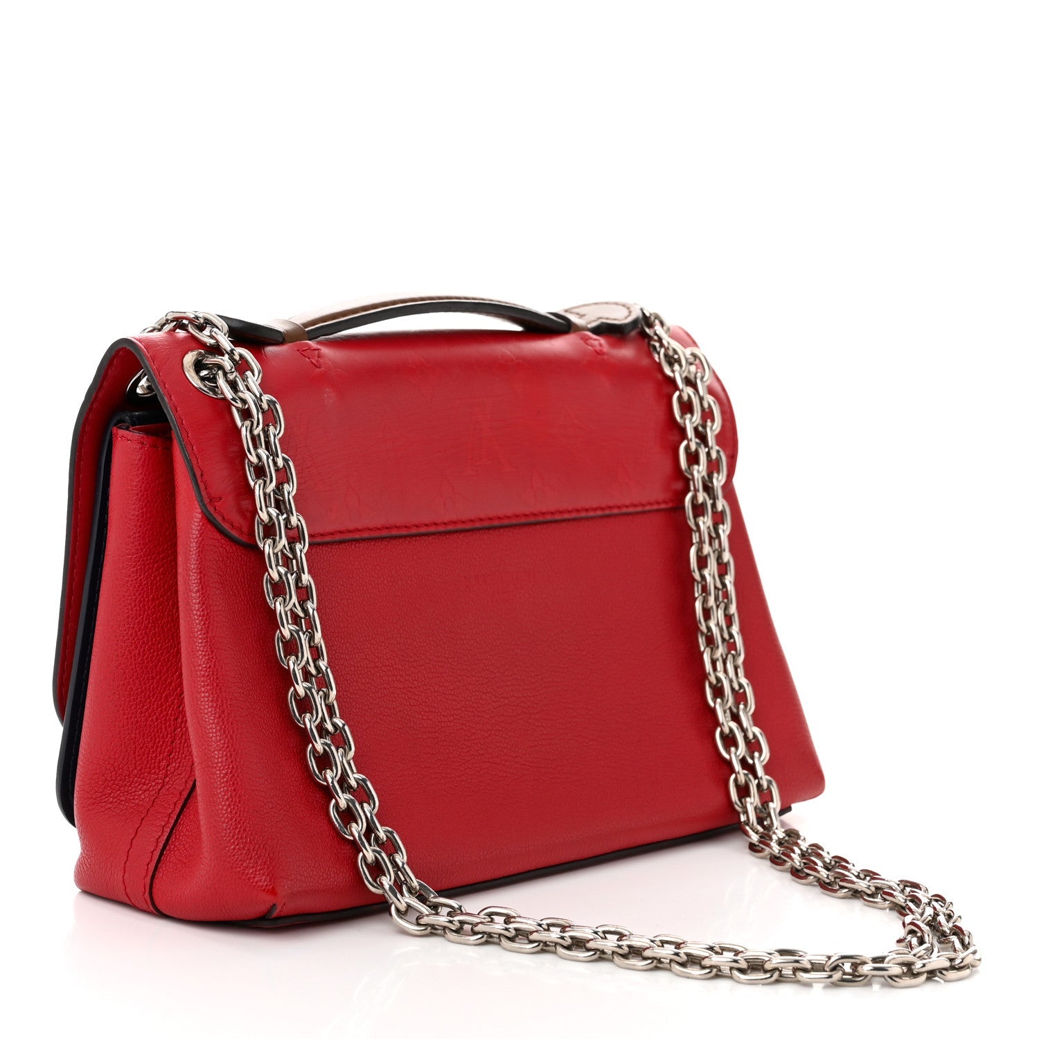 Monogram Cuir Plume Ecume Very Chain Bag Rouge Rubis
