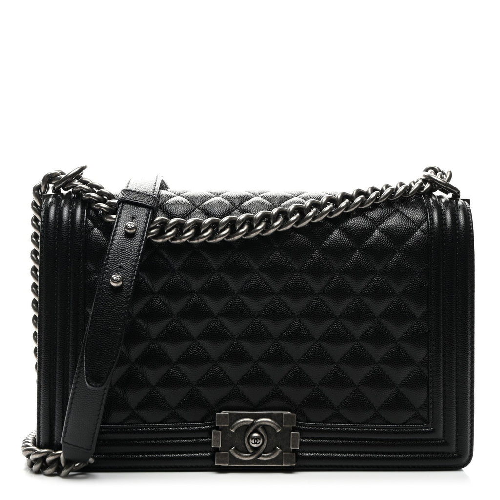 Caviar Quilted New Medium Boy Flap Black