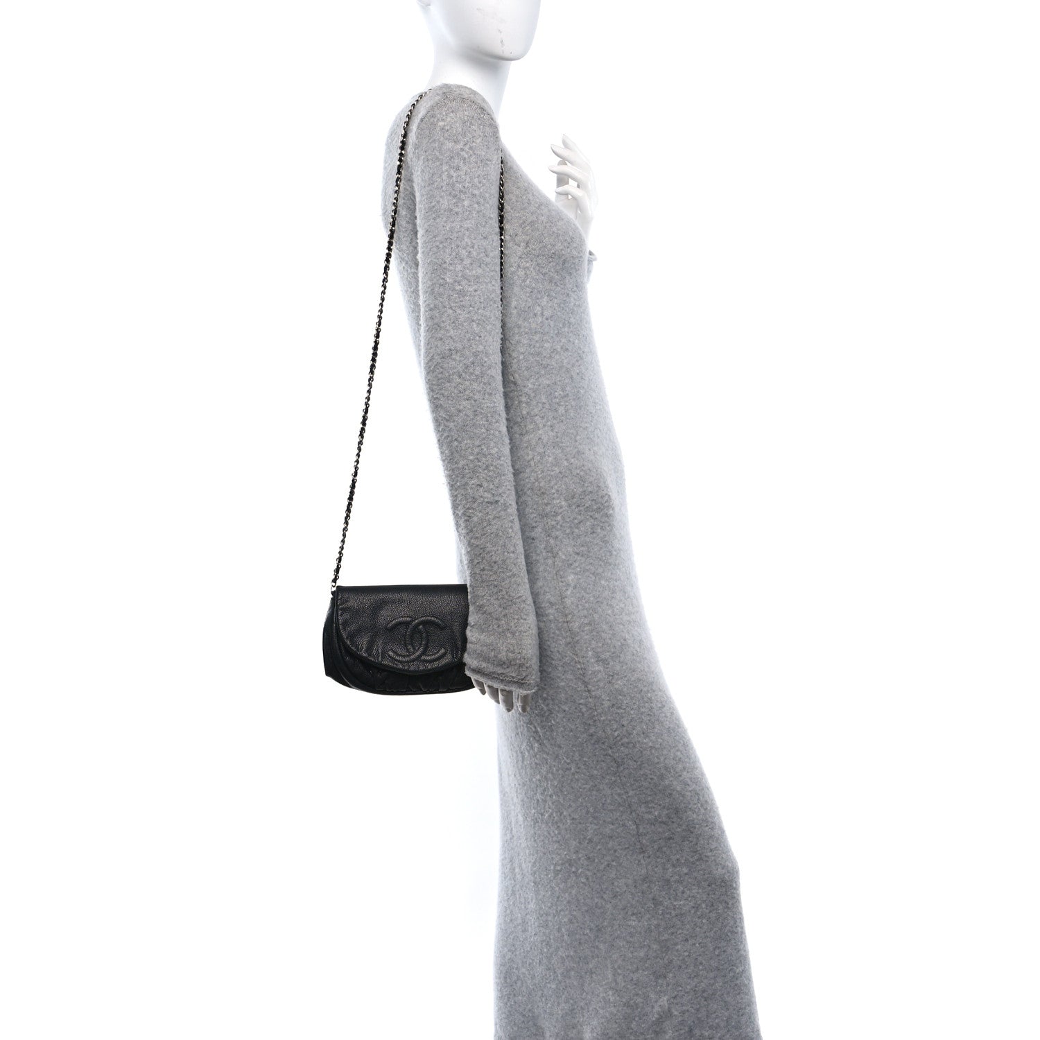 Caviar Half Moon Wallet On Chain WOC Black
