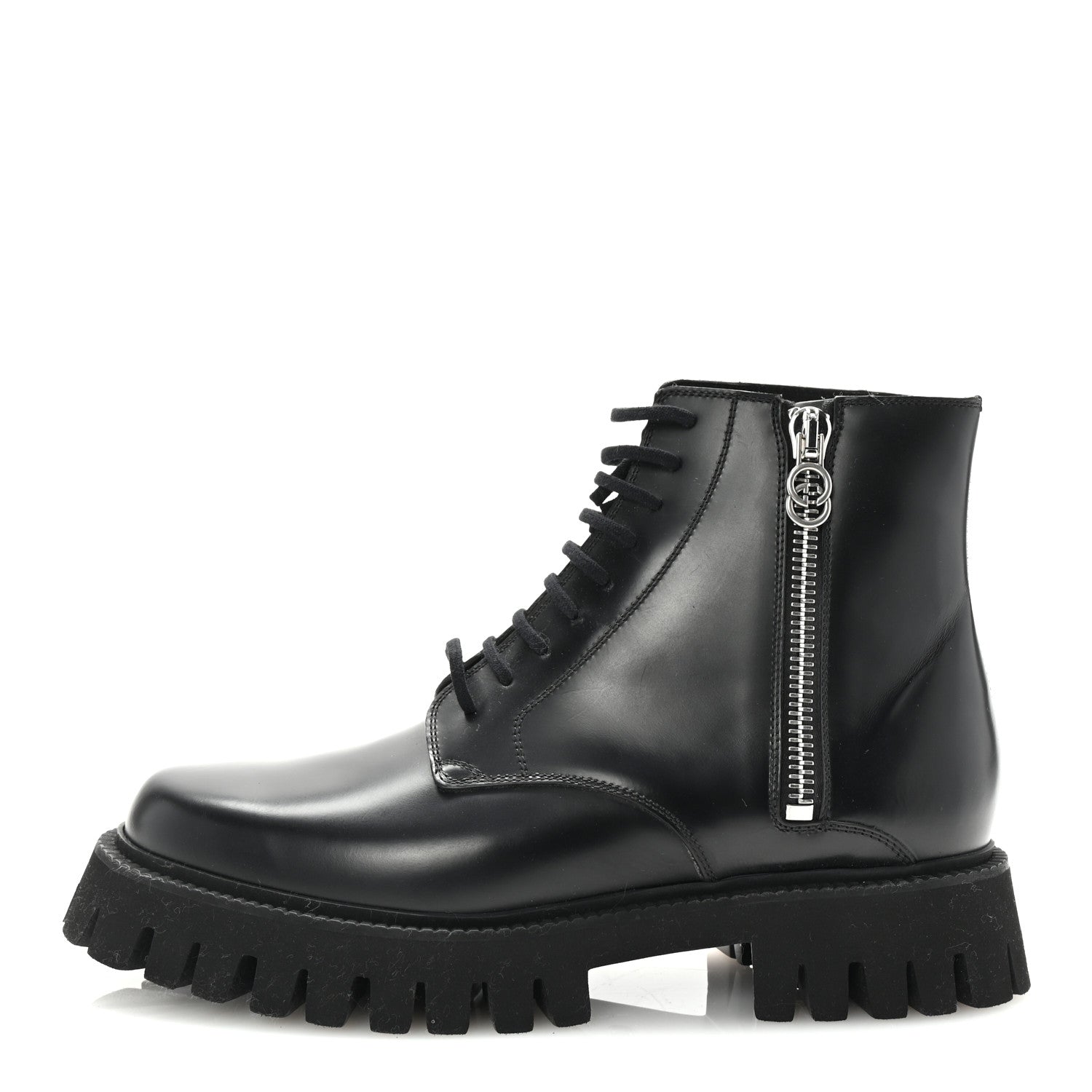 Calfskin Mens Novo Lug Sole Ankle Boots 9.5 Black