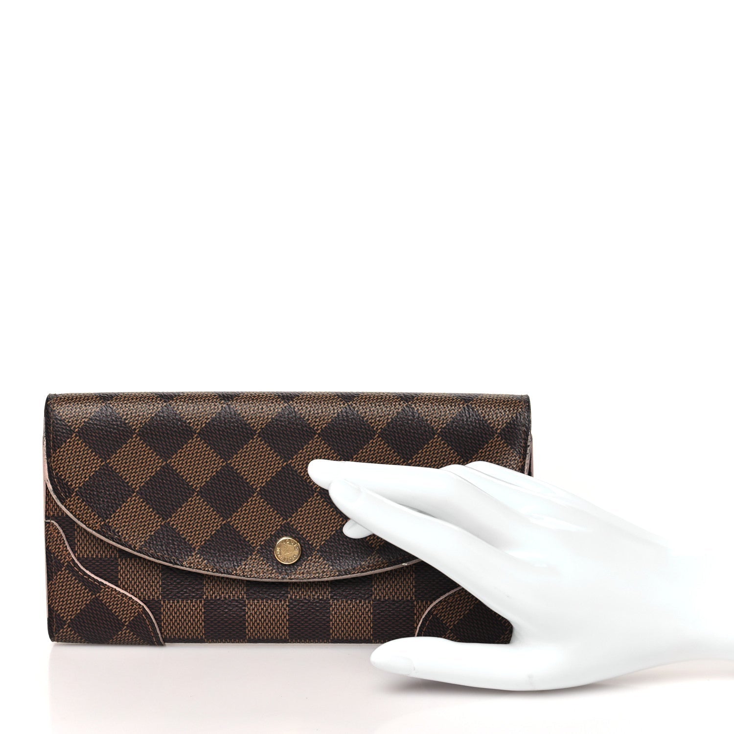 Damier Ebene Caissa Wallet Rose Ballerine