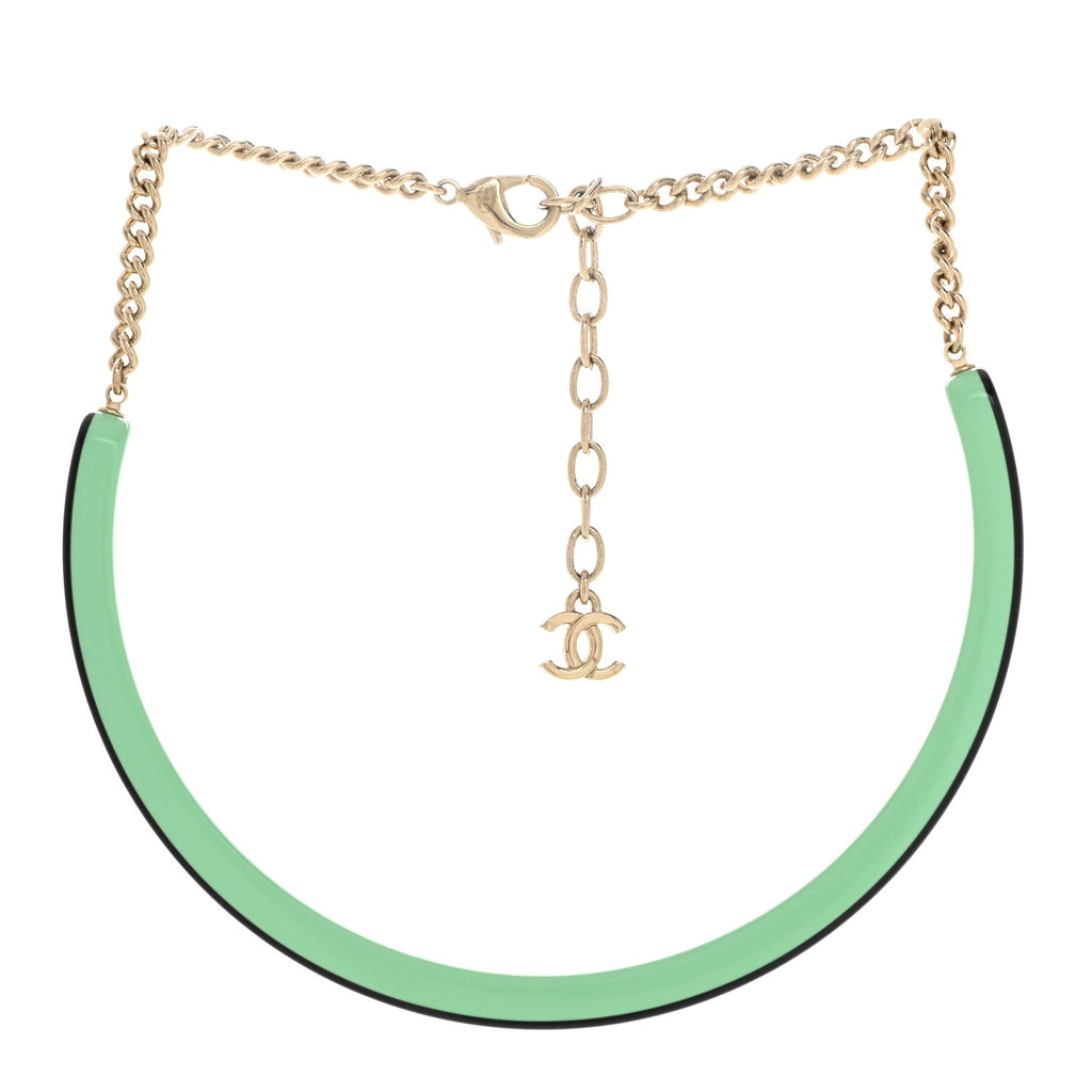 Resin Logo Choker Green Black