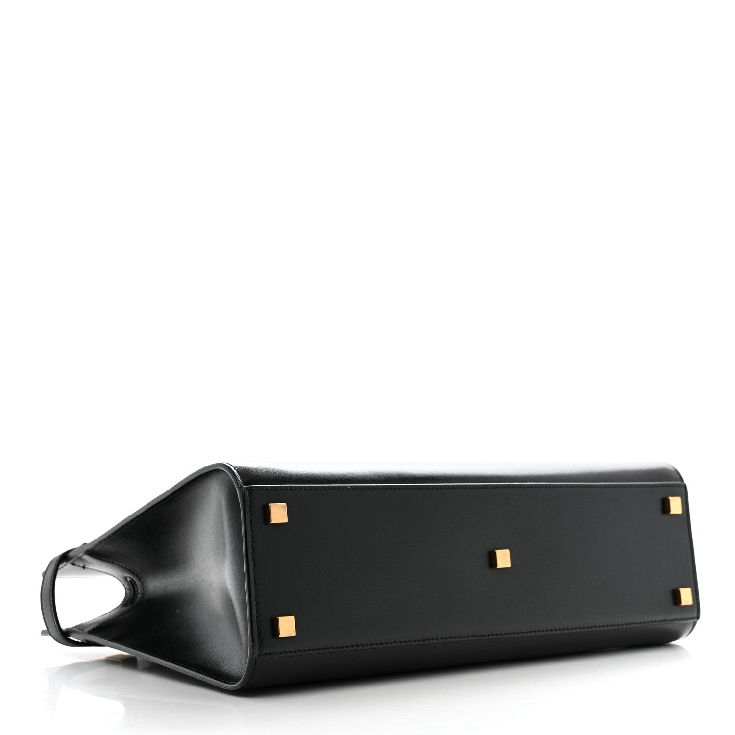 Calfskin Small Manhattan Shopper Tote Black