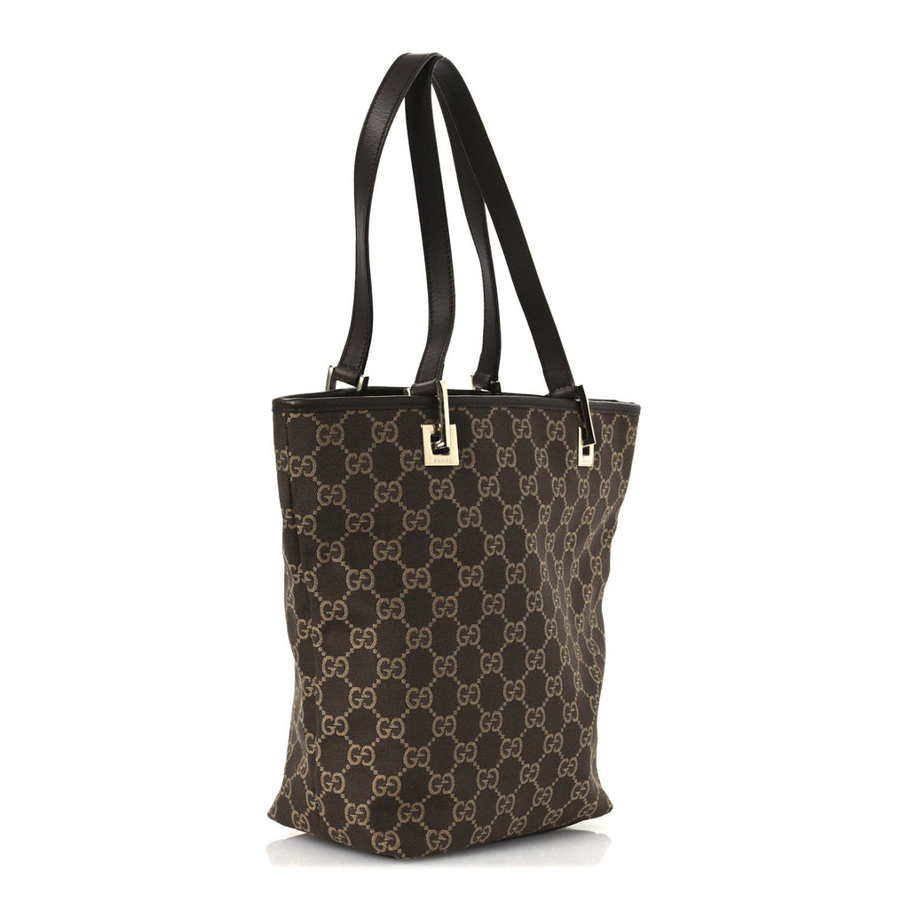 Monogram Small Bucket Tote Brown