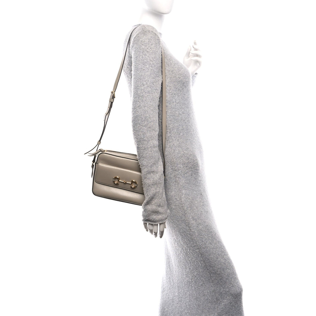 Azalea Calfskin Small Horsebit 1955 Shoulder Bag Oatmeal