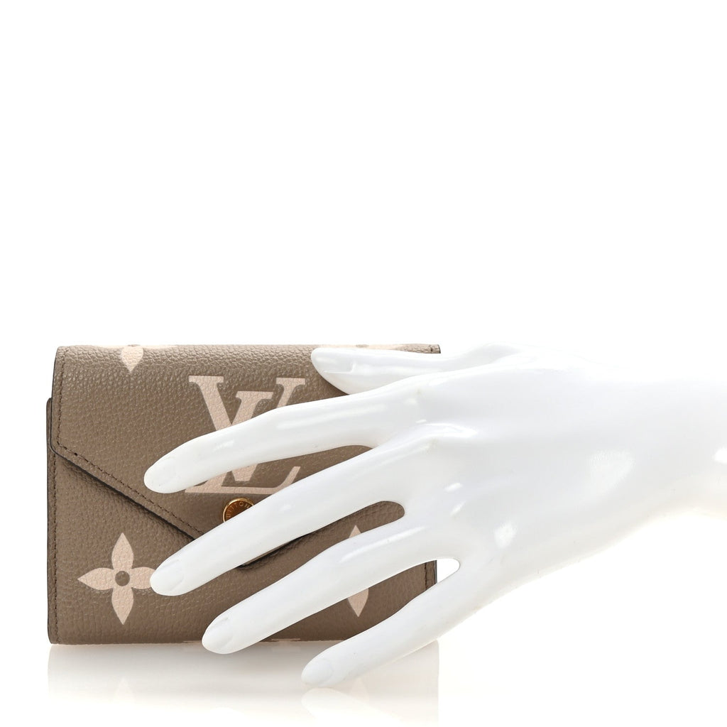 Empreinte Monogram Giant Victorine Wallet Tourterelle Creme