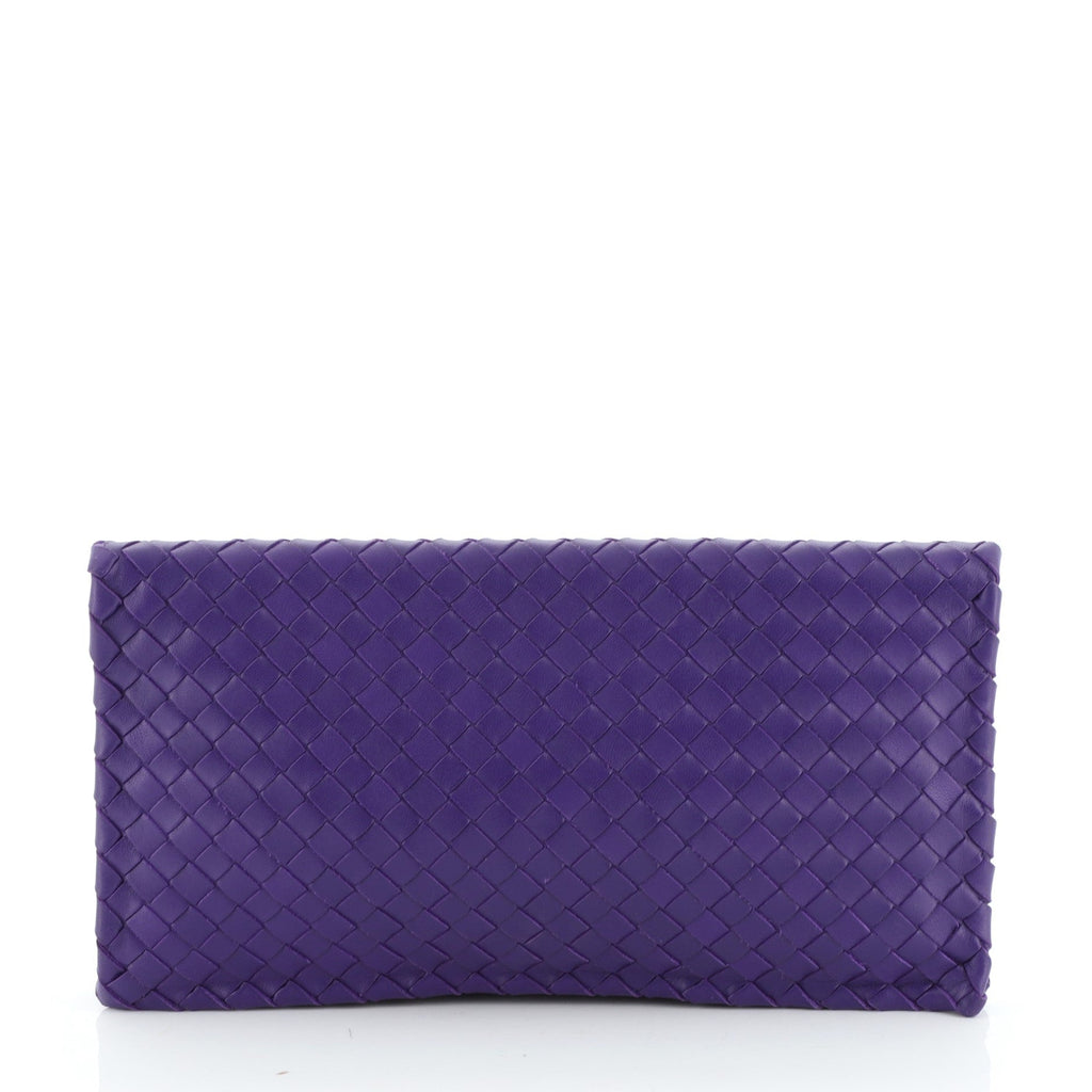 Fold Over Turnlock Clutch Intrecciato Nappa