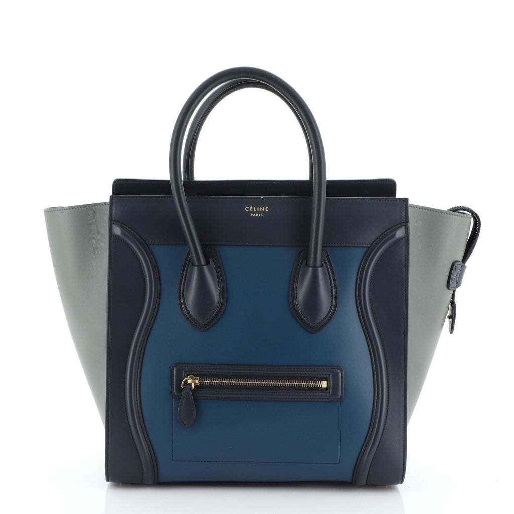 Tricolor Luggage Bag Leather Mini