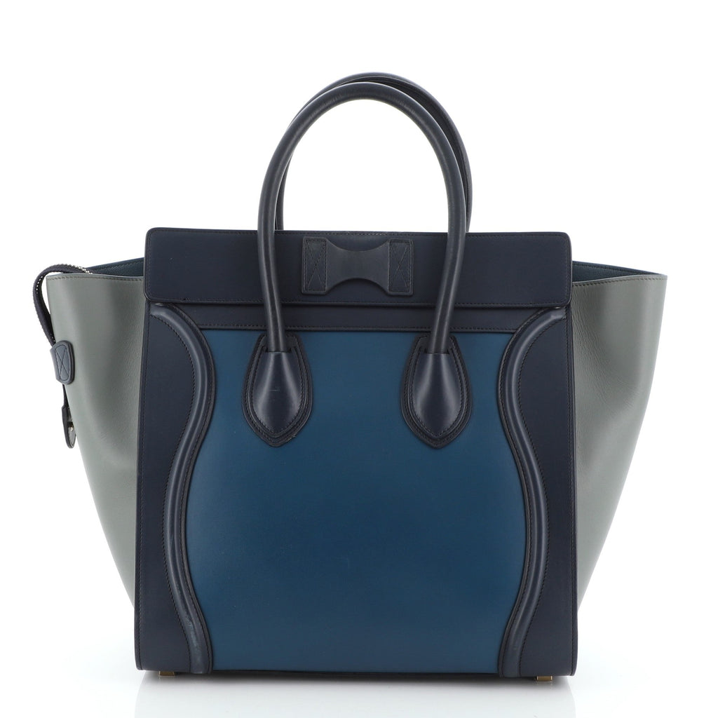 Tricolor Luggage Bag Leather Mini