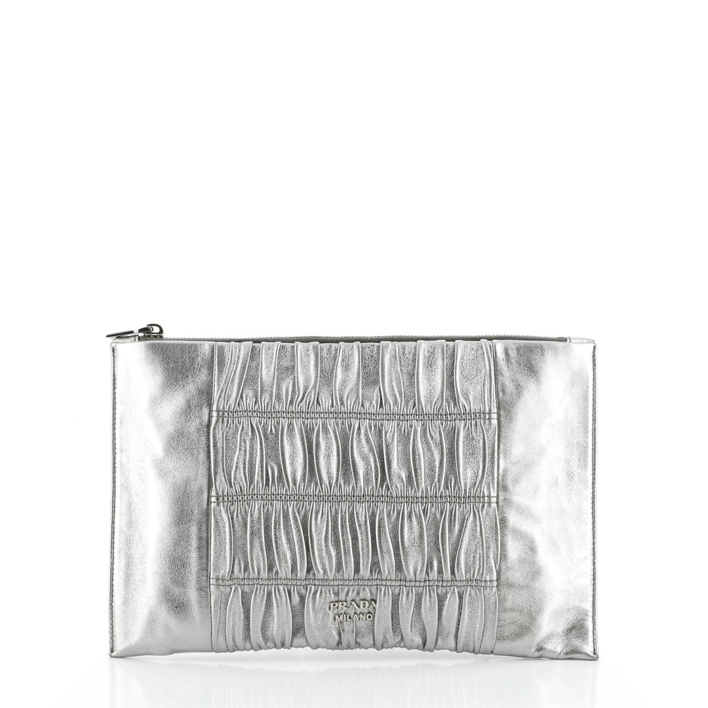 Gaufre Clutch Leather