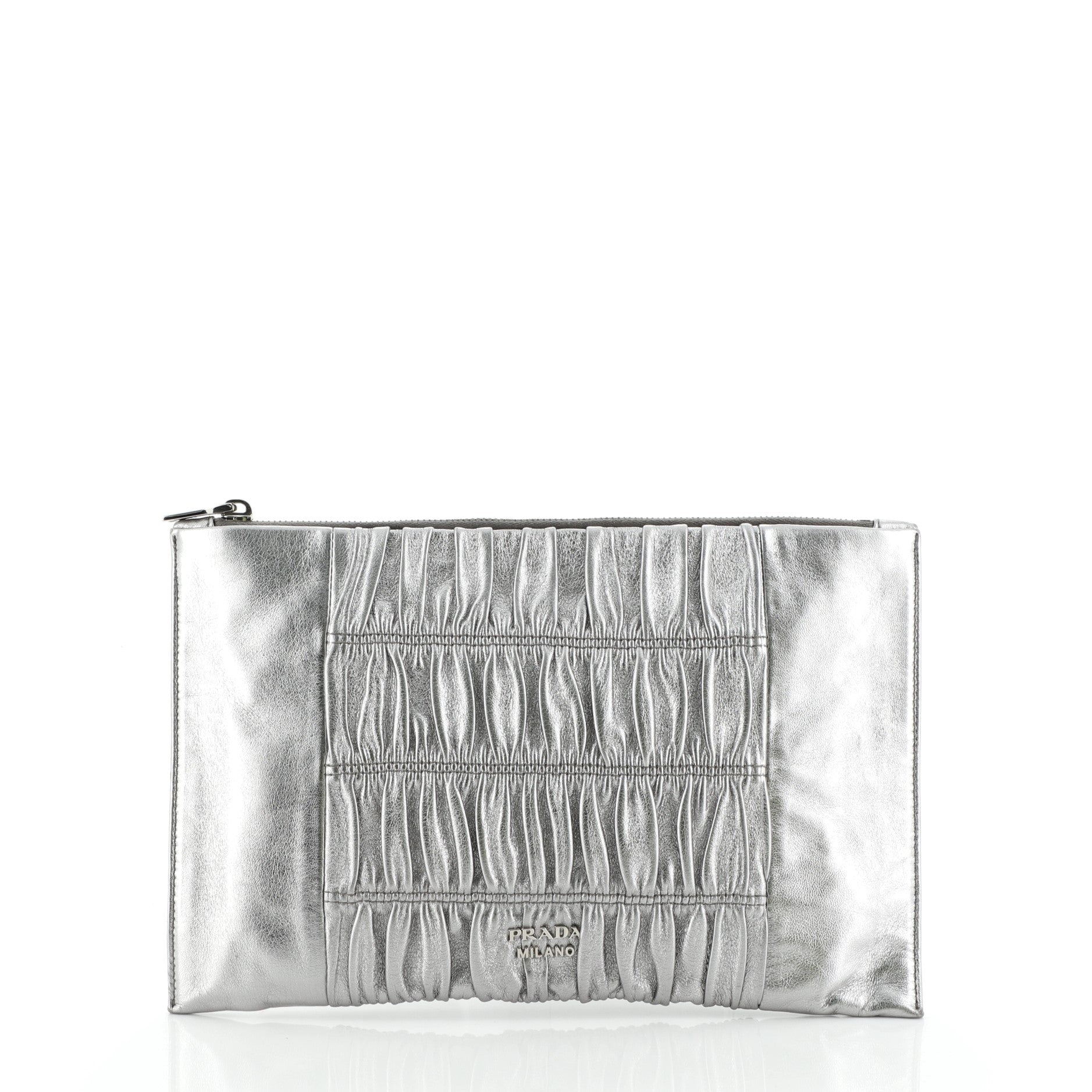 Gaufre Clutch Leather
