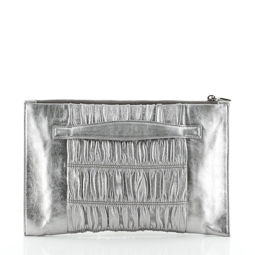 Gaufre Clutch Leather