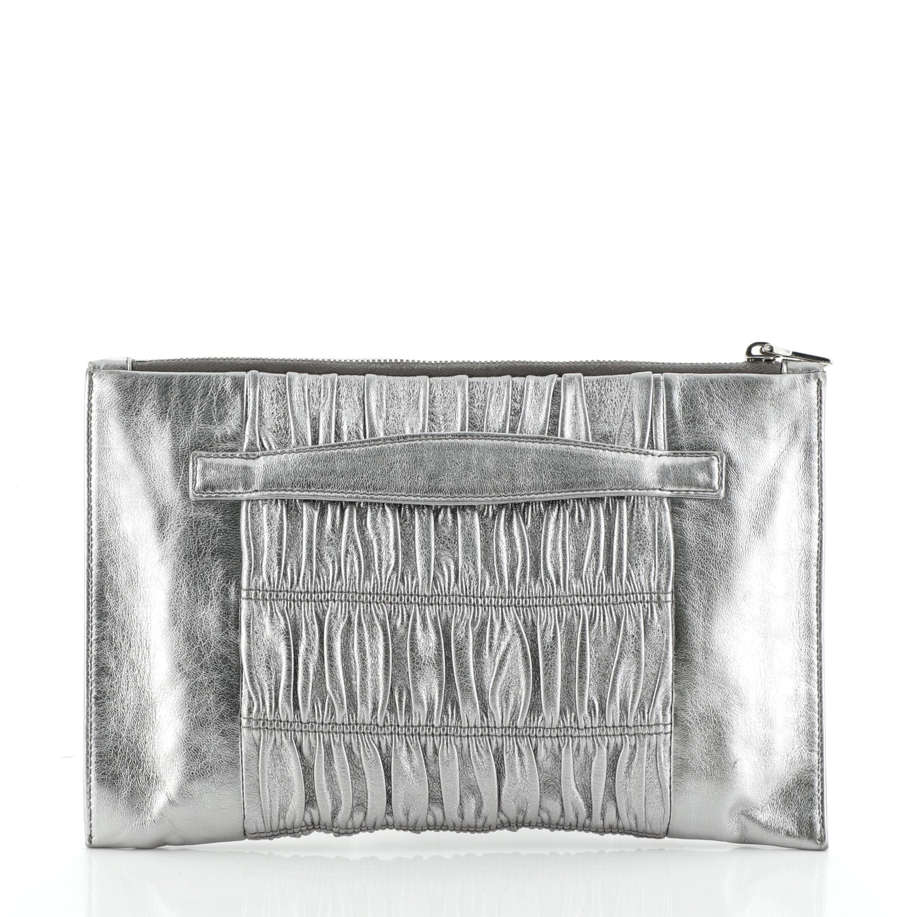 Gaufre Clutch Leather