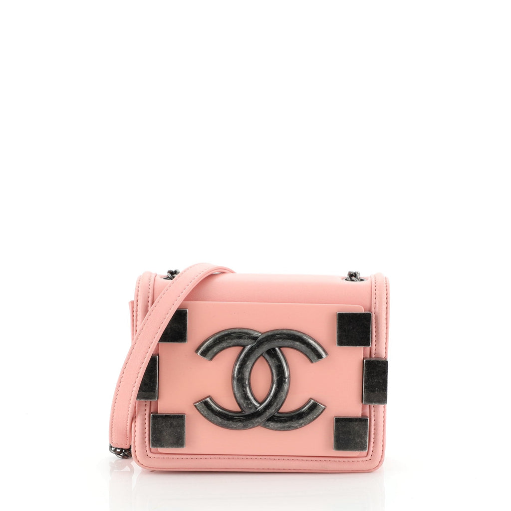 Boy Brick Flap Bag Lambskin and Plexiglass Mini