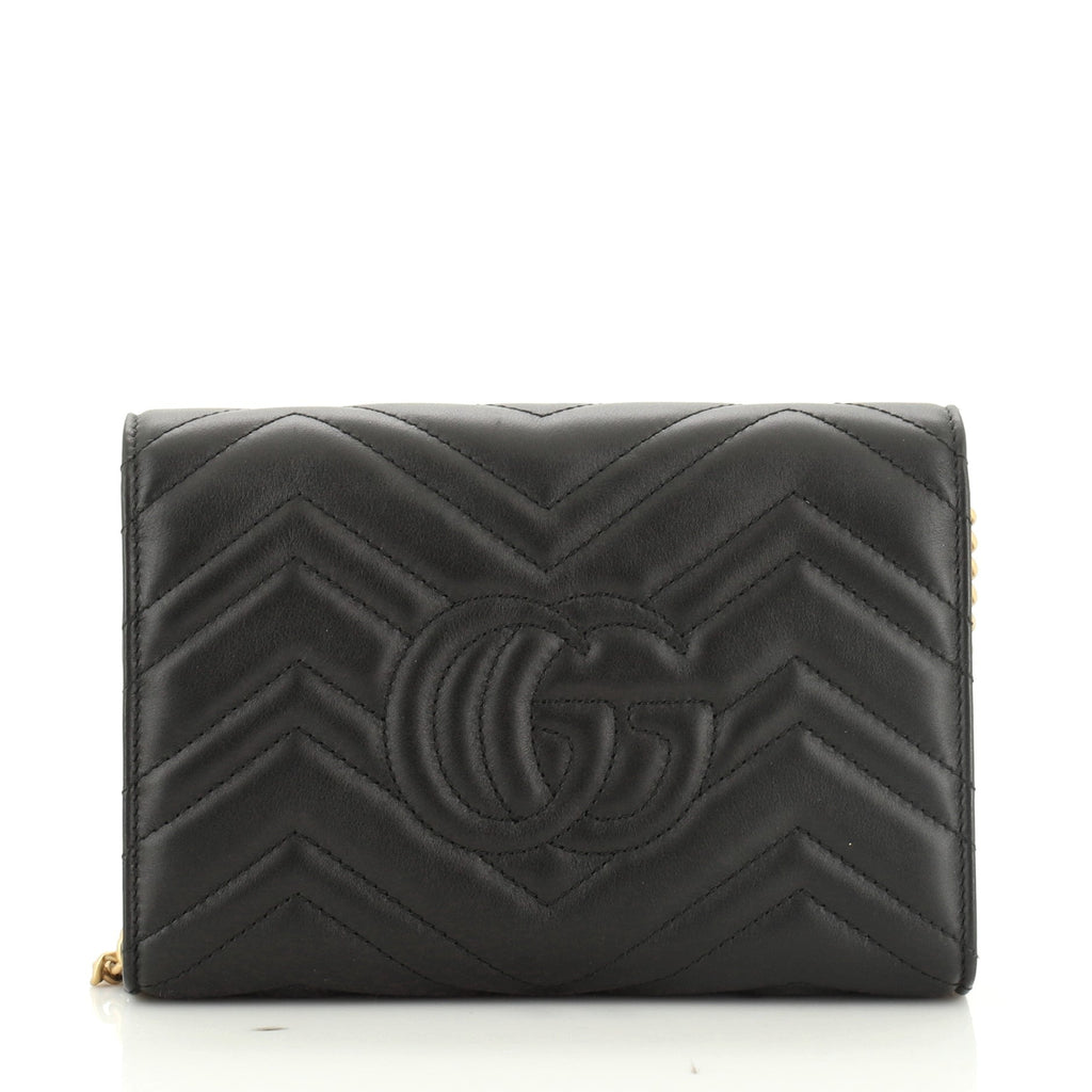 GG Marmont Chain Wallet Matelasse Leather Mini
