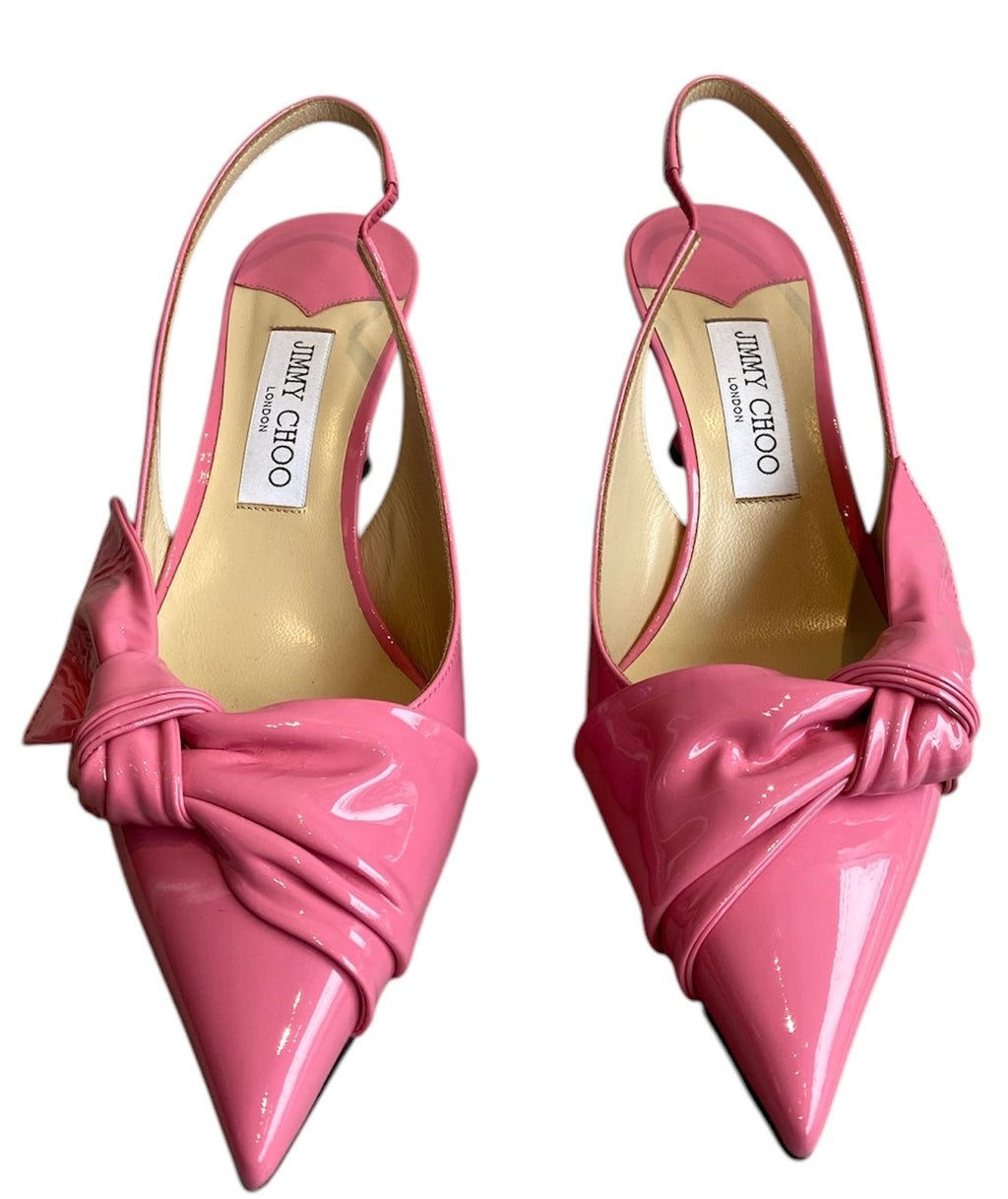 Jimmy Choo Pink Patent Elinor 65 Pump - 40