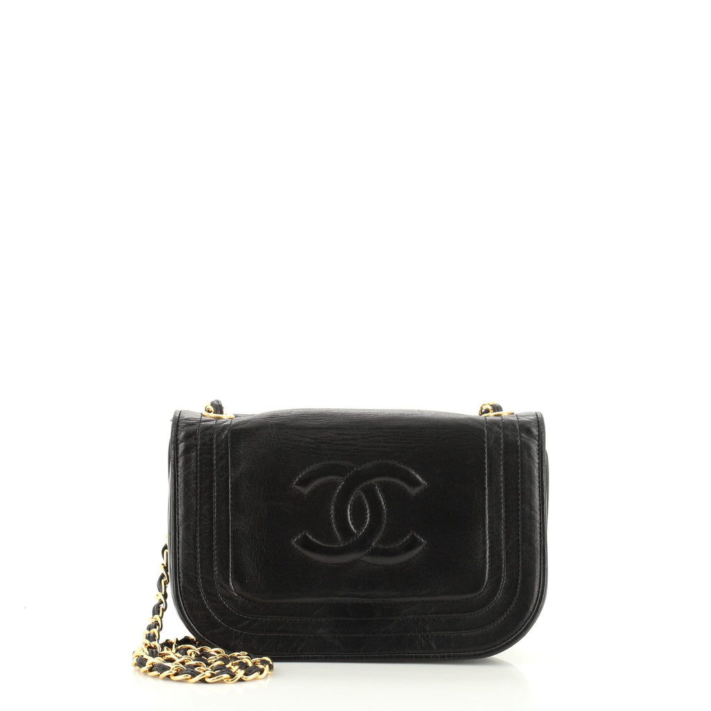 Vintage CC Stitch Flap Bag Leather Mini
