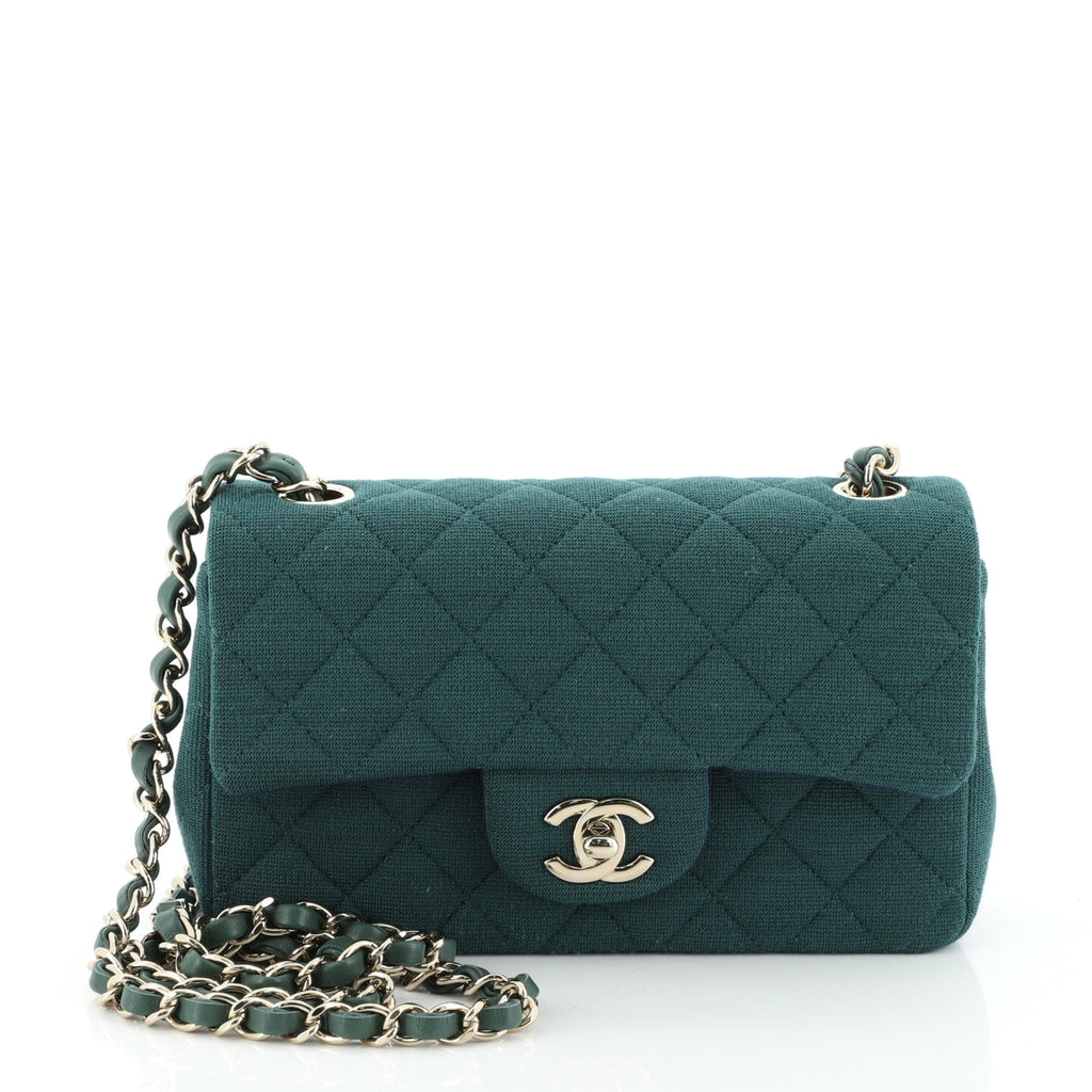 Classic Single Flap Bag Quilted Jersey Mini