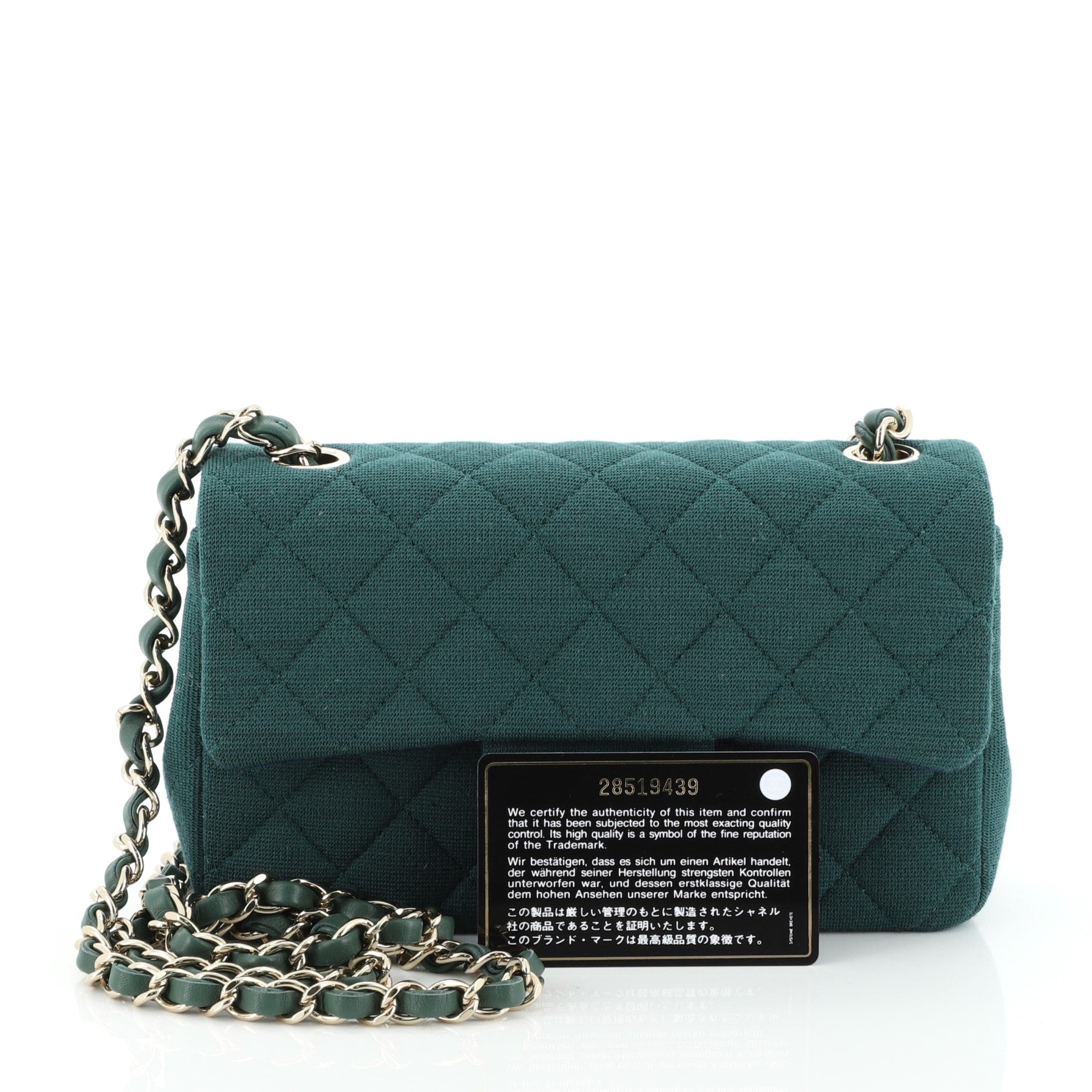 Classic Single Flap Bag Quilted Jersey Mini