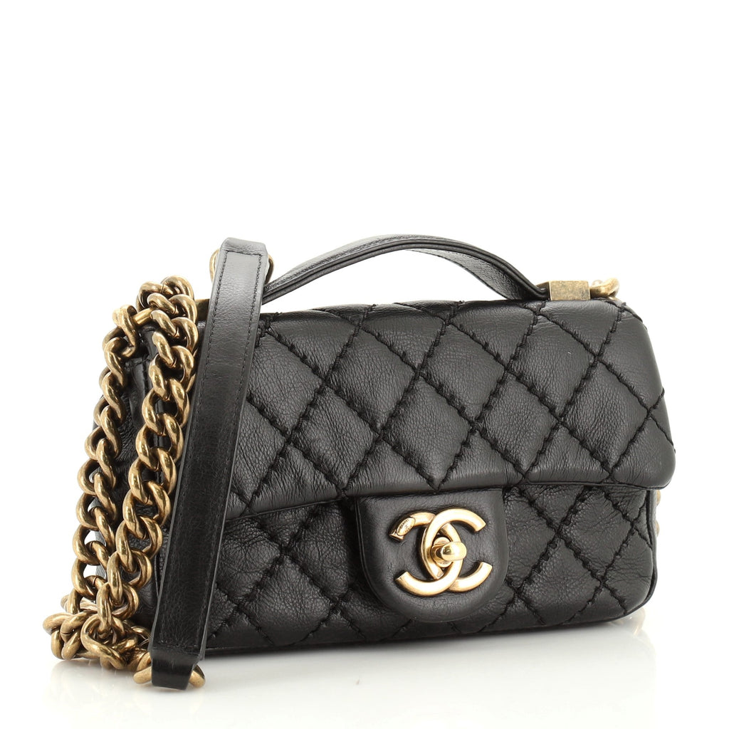 Urban Day Flap Bag Stitched Calfskin Mini