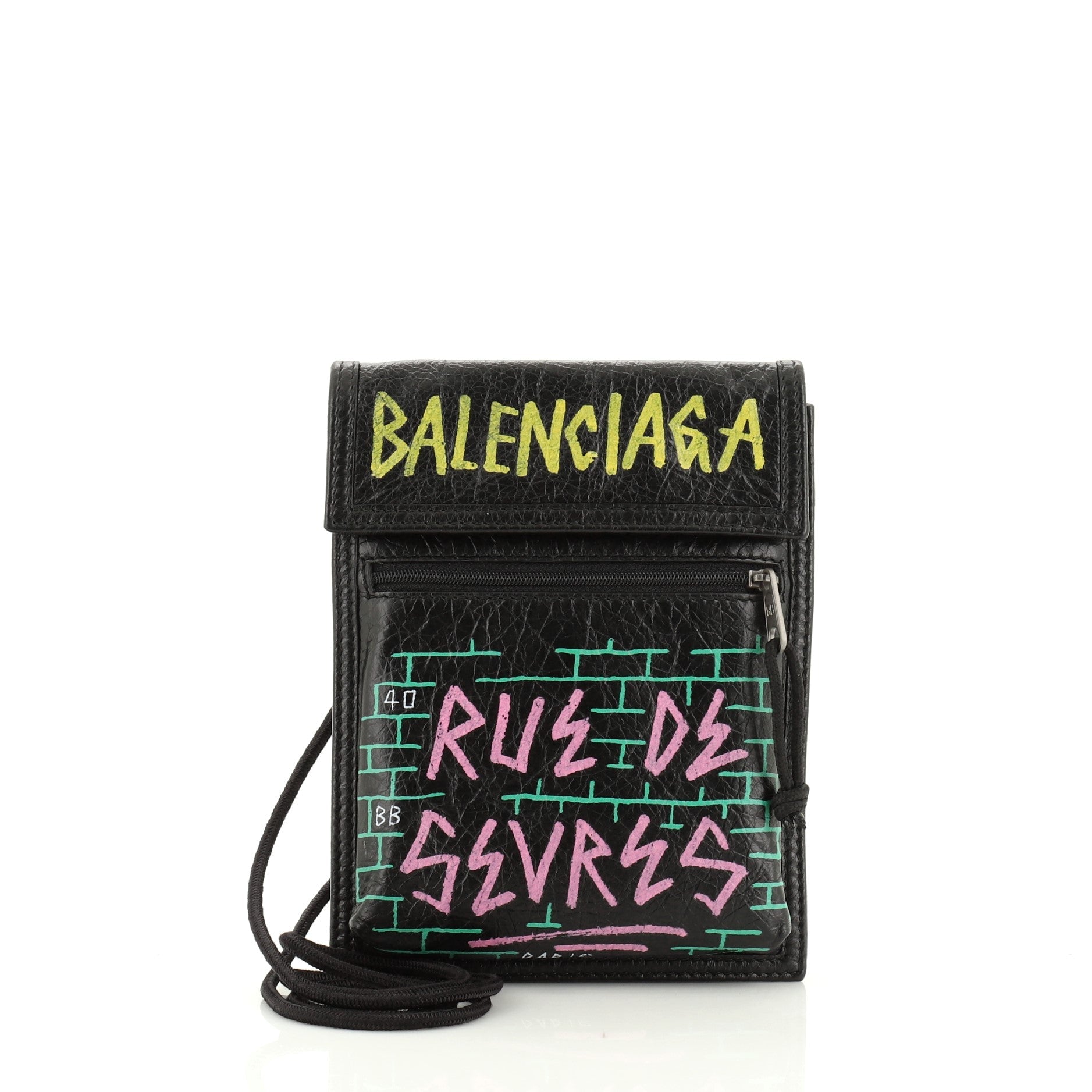 Graffiti Explorer Strap Pouch Leather Mini