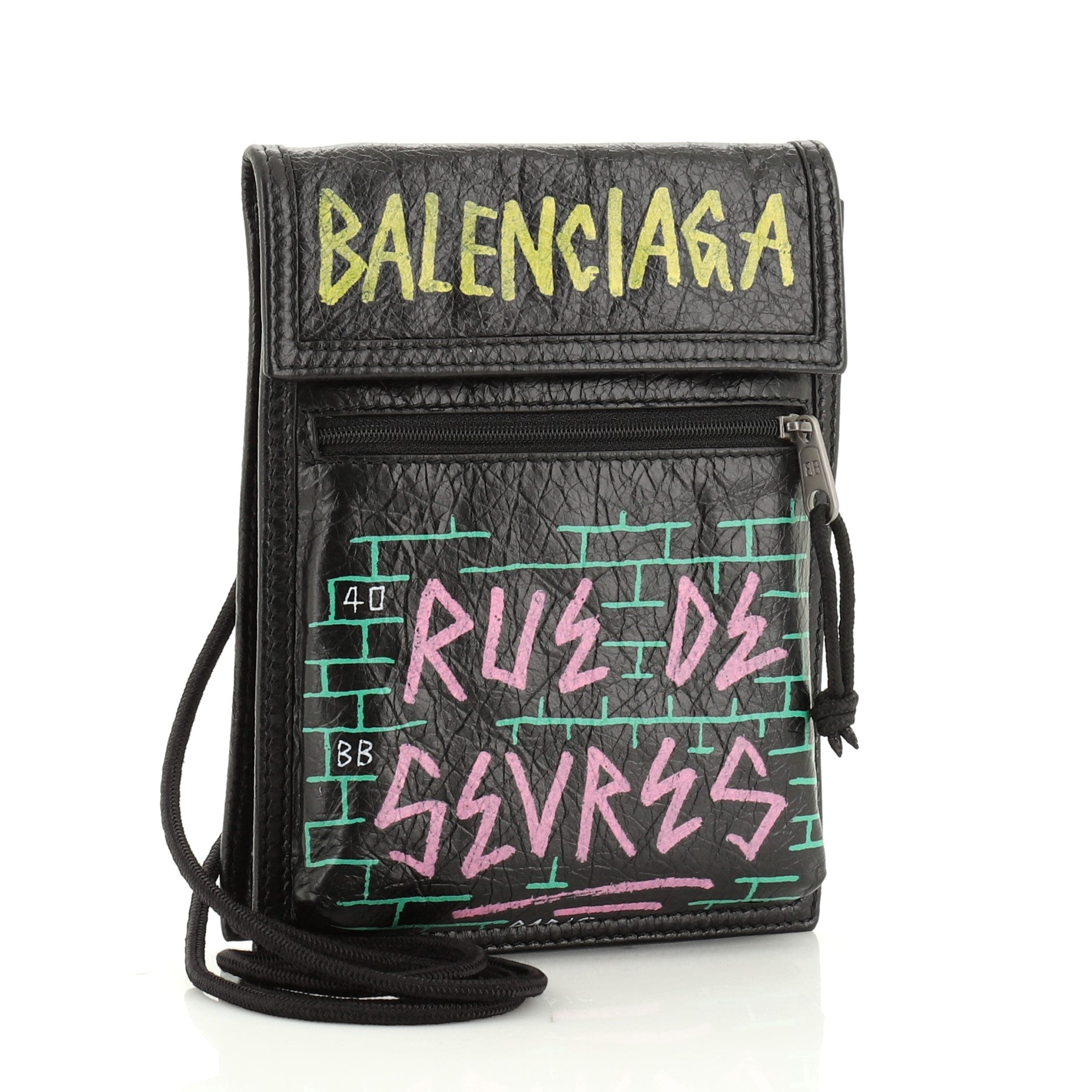 Graffiti Explorer Strap Pouch Leather Mini