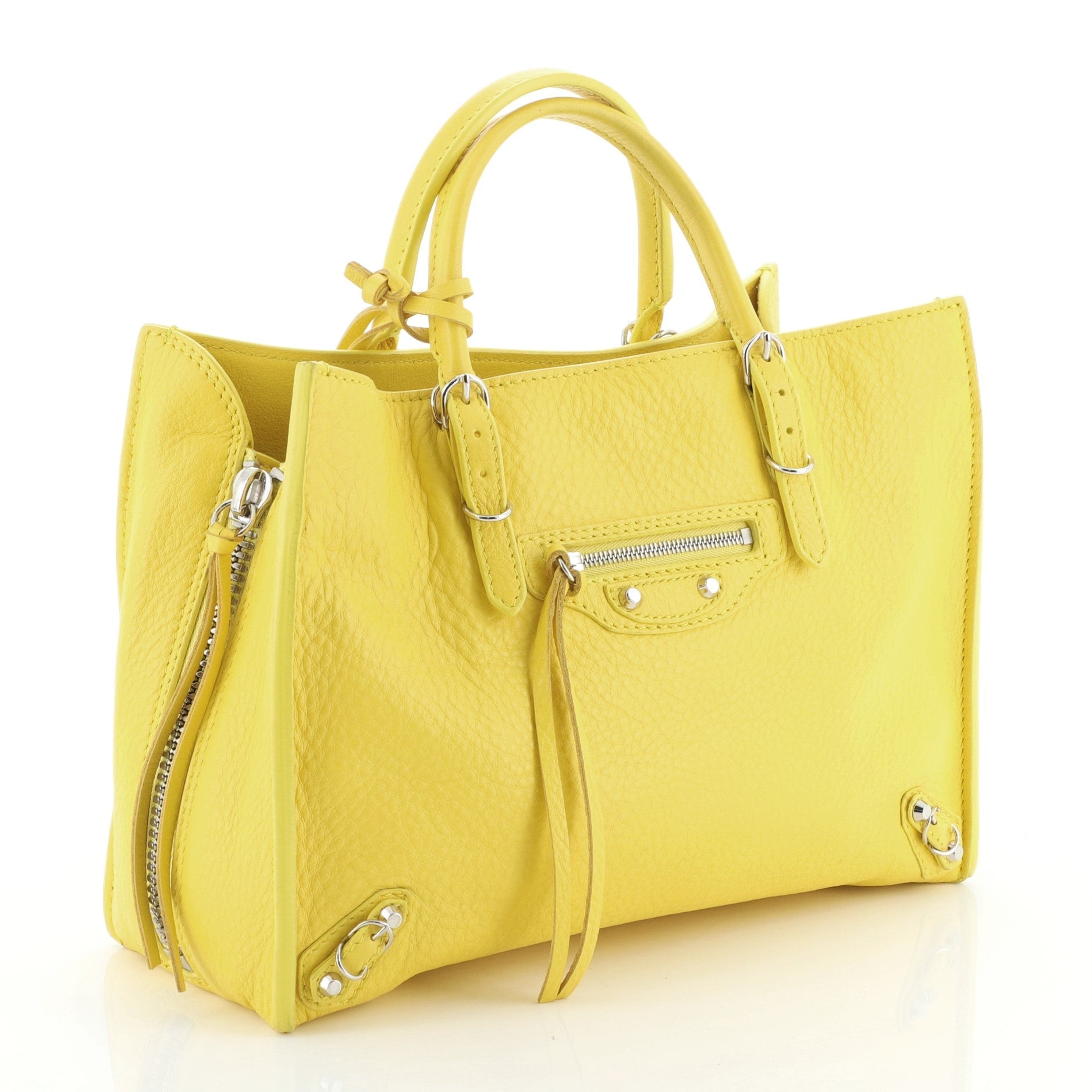 Papier A4 Zip Around Classic Studs Bag Leather Mini