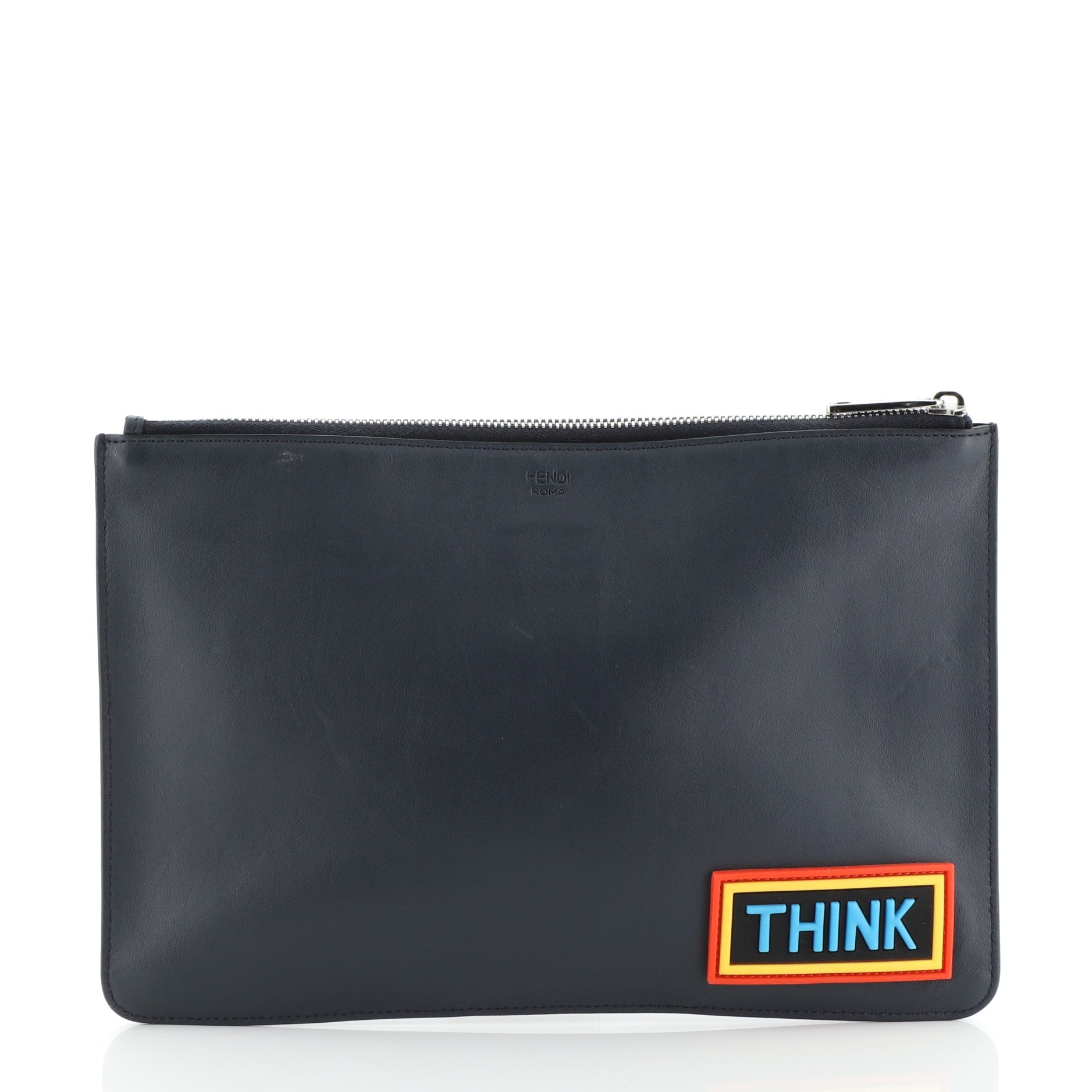 Vocabulary Clutch Patchwork Leather Medium