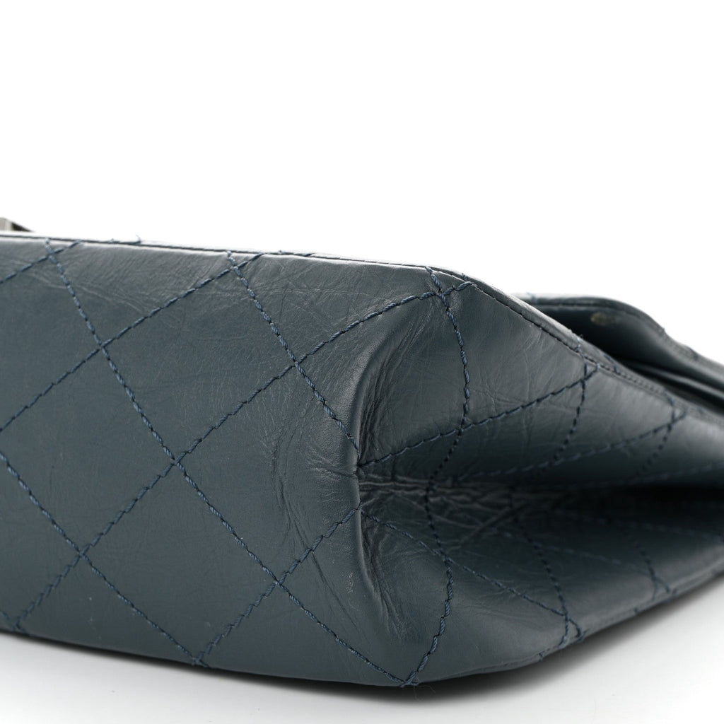 Aged Calfskin Quilted 2.55 Reissue 226 Flap Dark Blue