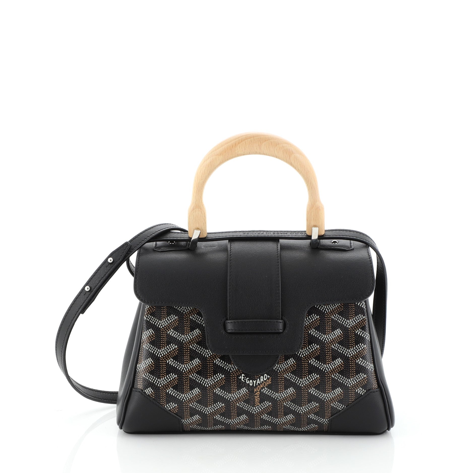 Saigon Top Handle Bag Coated Canvas with Leather Mini