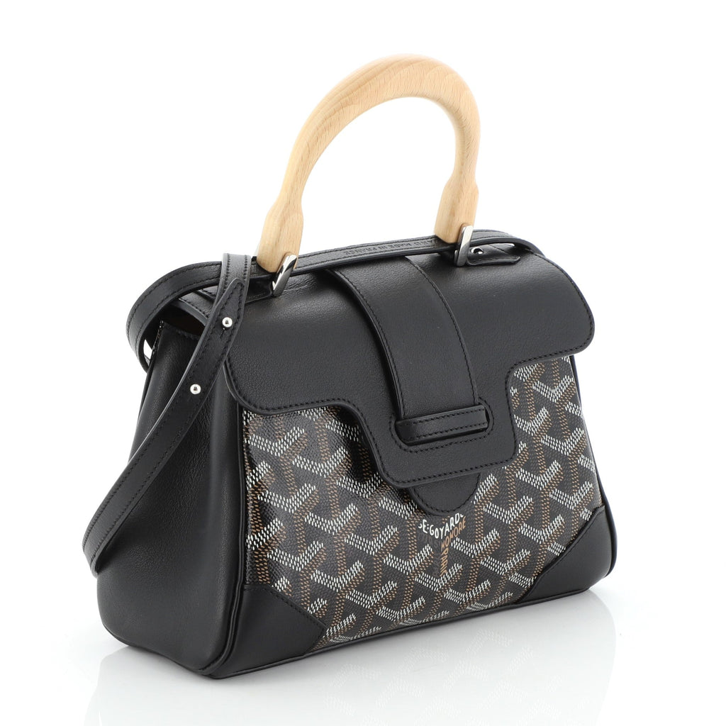 Saigon Top Handle Bag Coated Canvas with Leather Mini