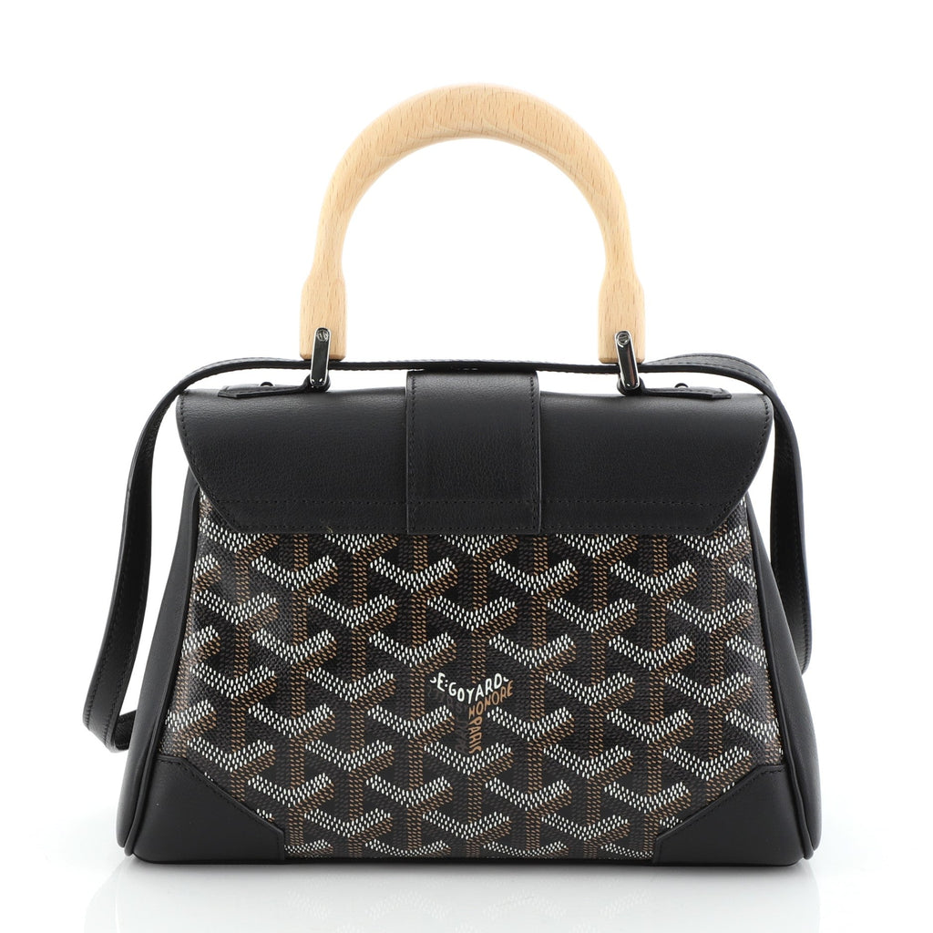 Saigon Top Handle Bag Coated Canvas with Leather Mini