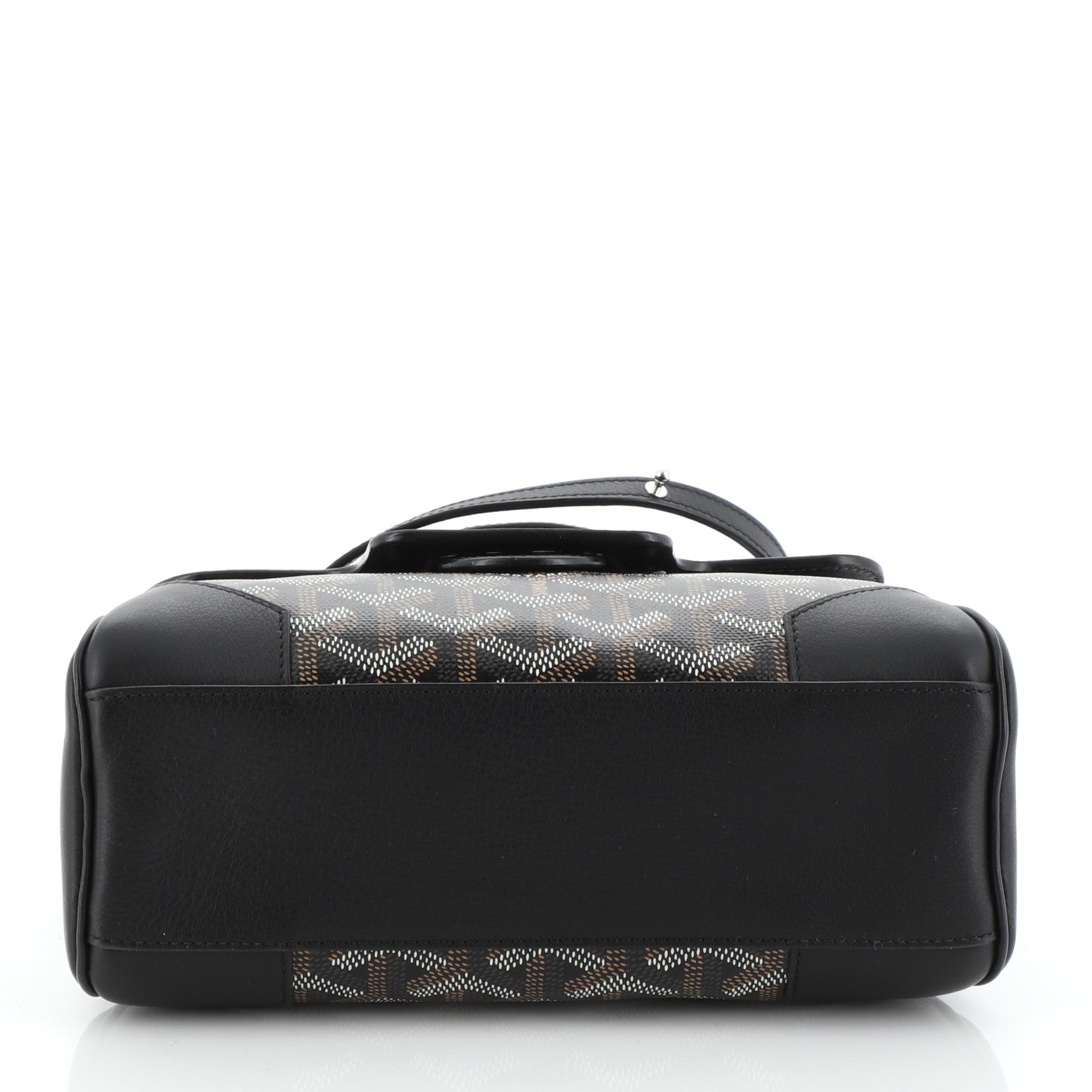 Saigon Top Handle Bag Coated Canvas with Leather Mini