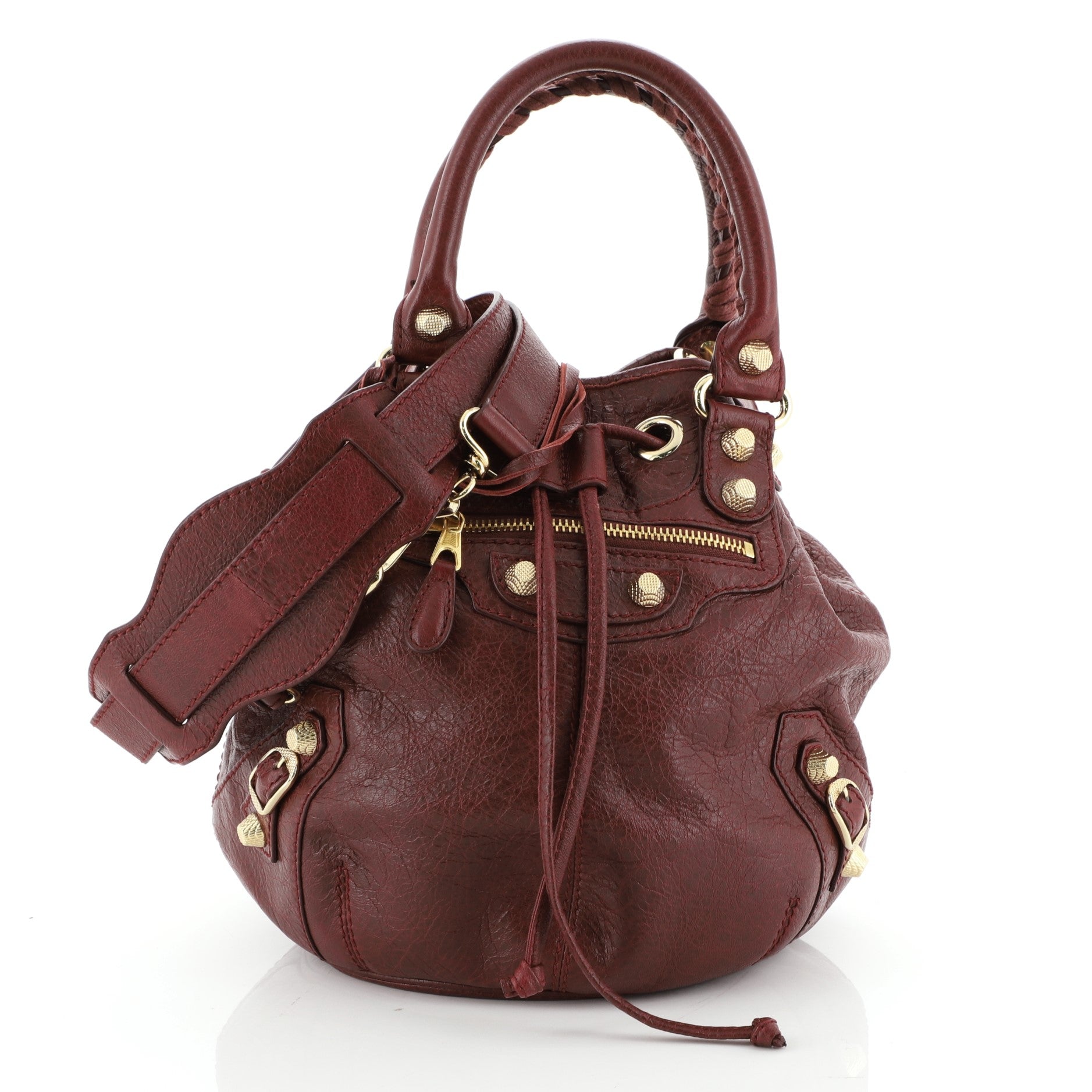 Pom Pon Classic Studs Bag Leather Mini