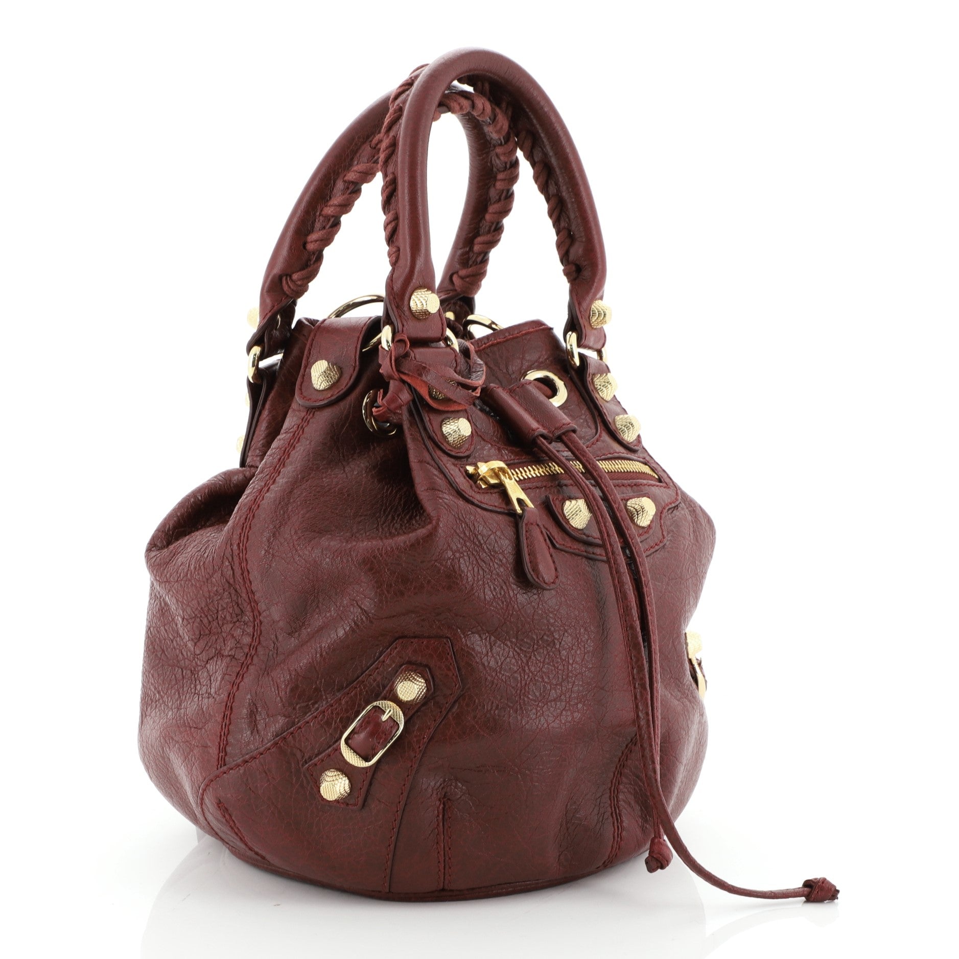 Pom Pon Classic Studs Bag Leather Mini