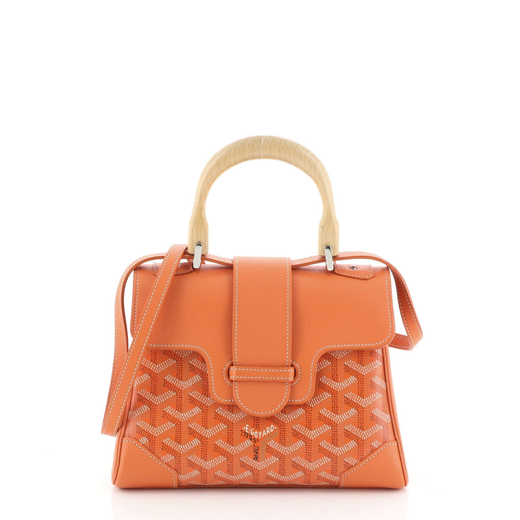 Saigon Top Handle Bag Coated Canvas with Leather Mini